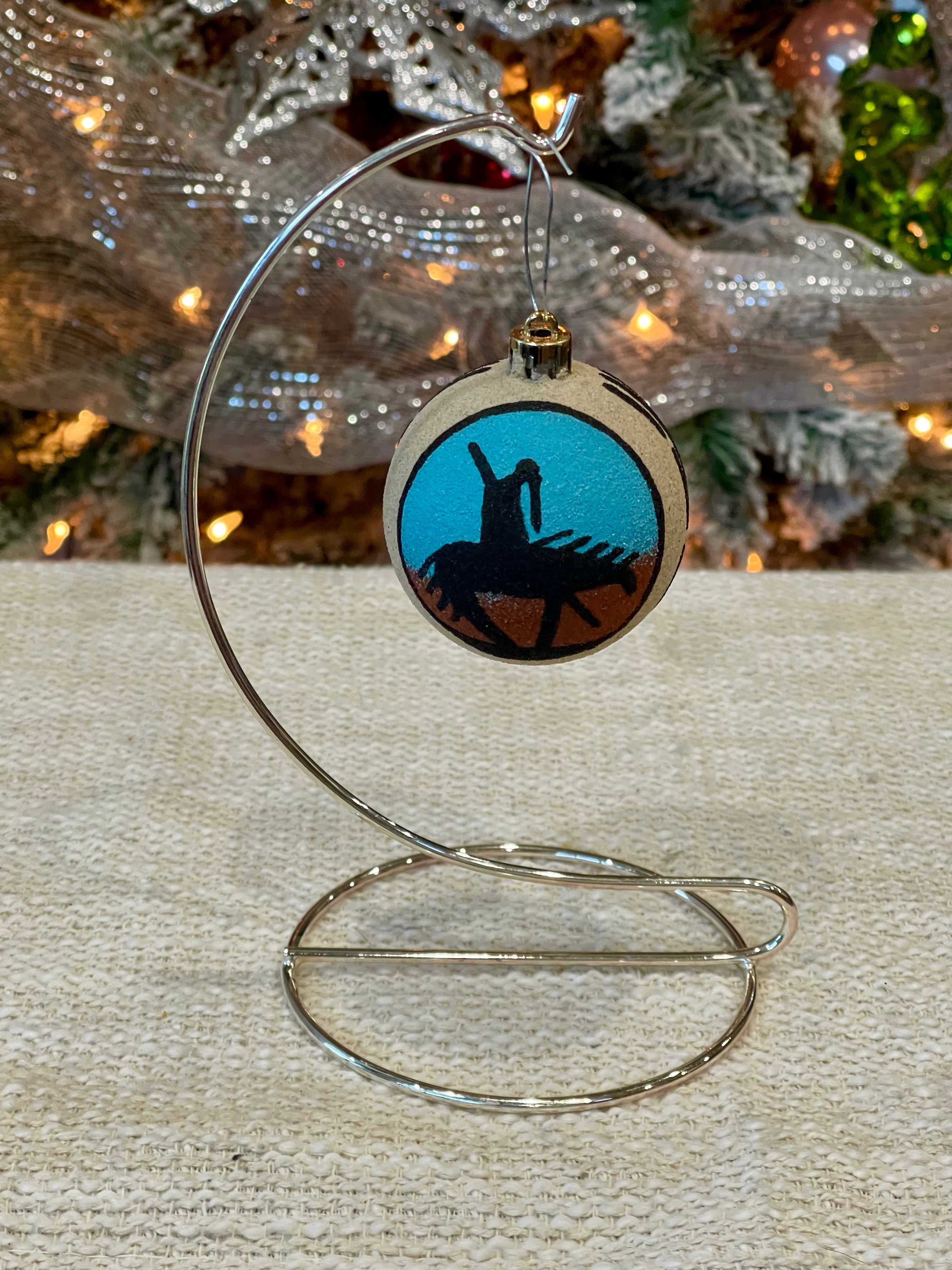 Handcrafted Ceramic Sand Painted Ornament