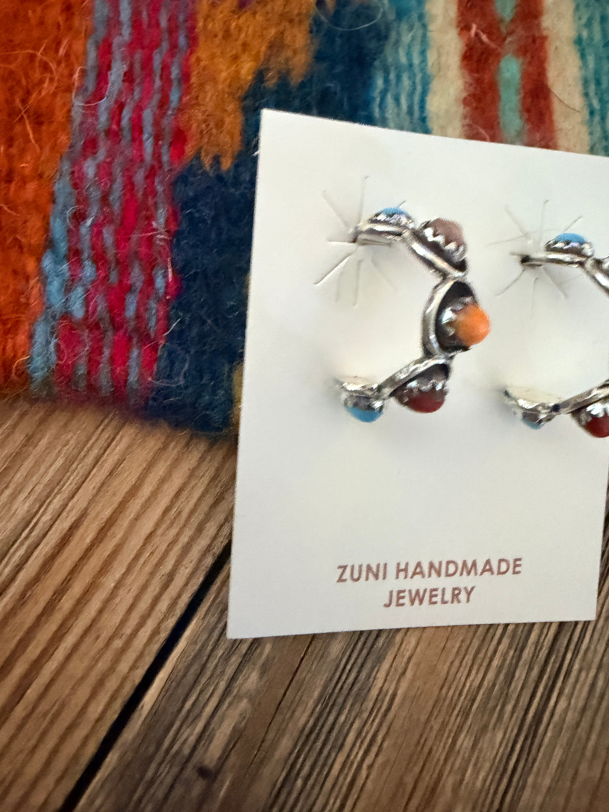 Handcrafted Sterling Silver & Multi Stone Snake Eye Hoop Earrings