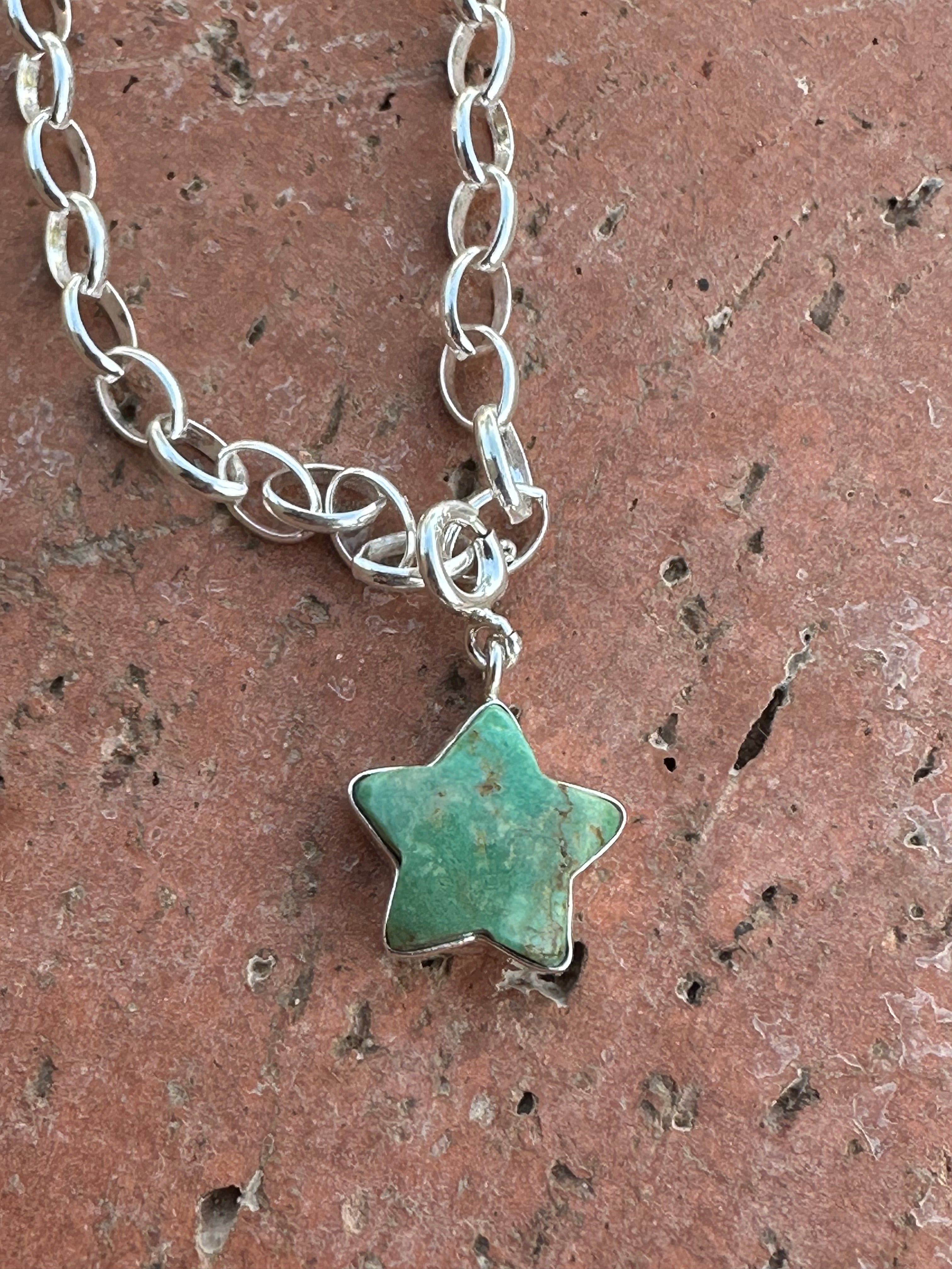 Halloween Collection Sterling Silver & Turquoise Star Charm