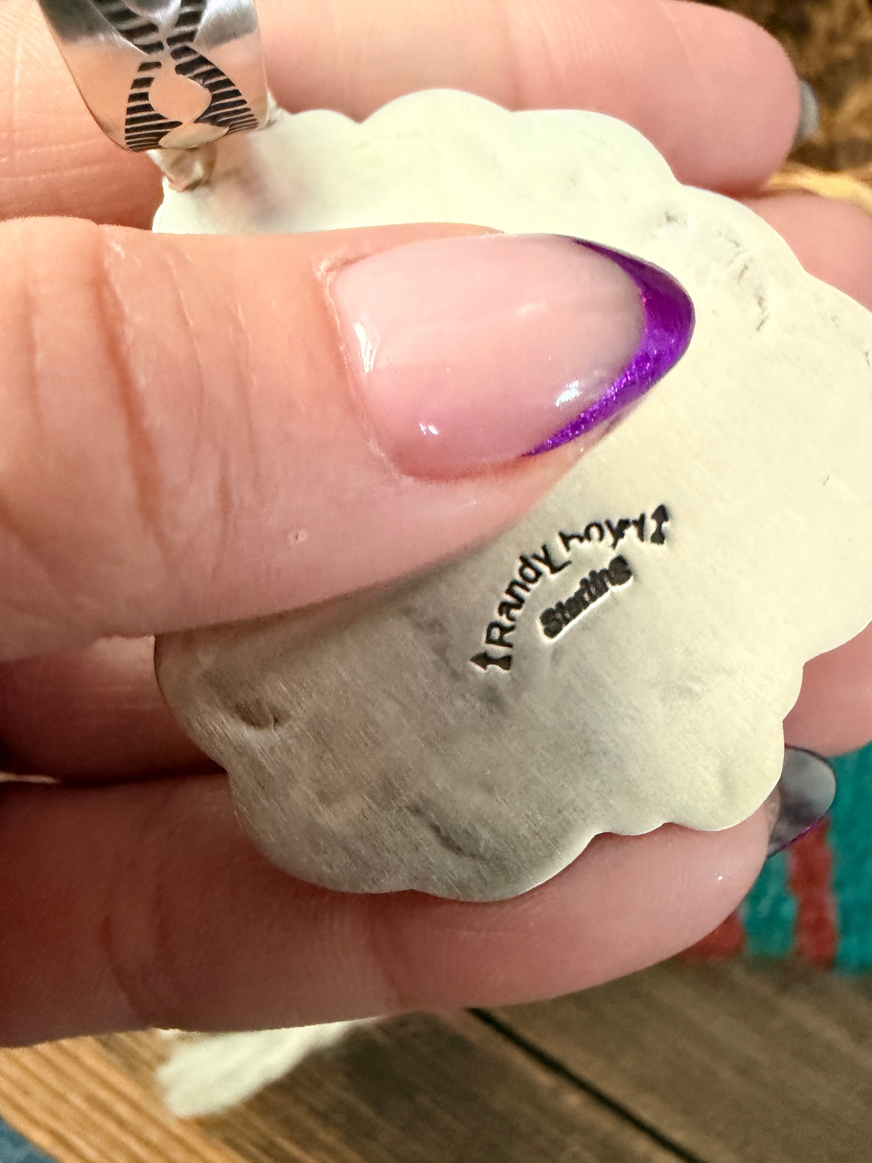 Handcrafted Sterling Silver & Dry Creek Turquoise Pendant by Randy Boyd