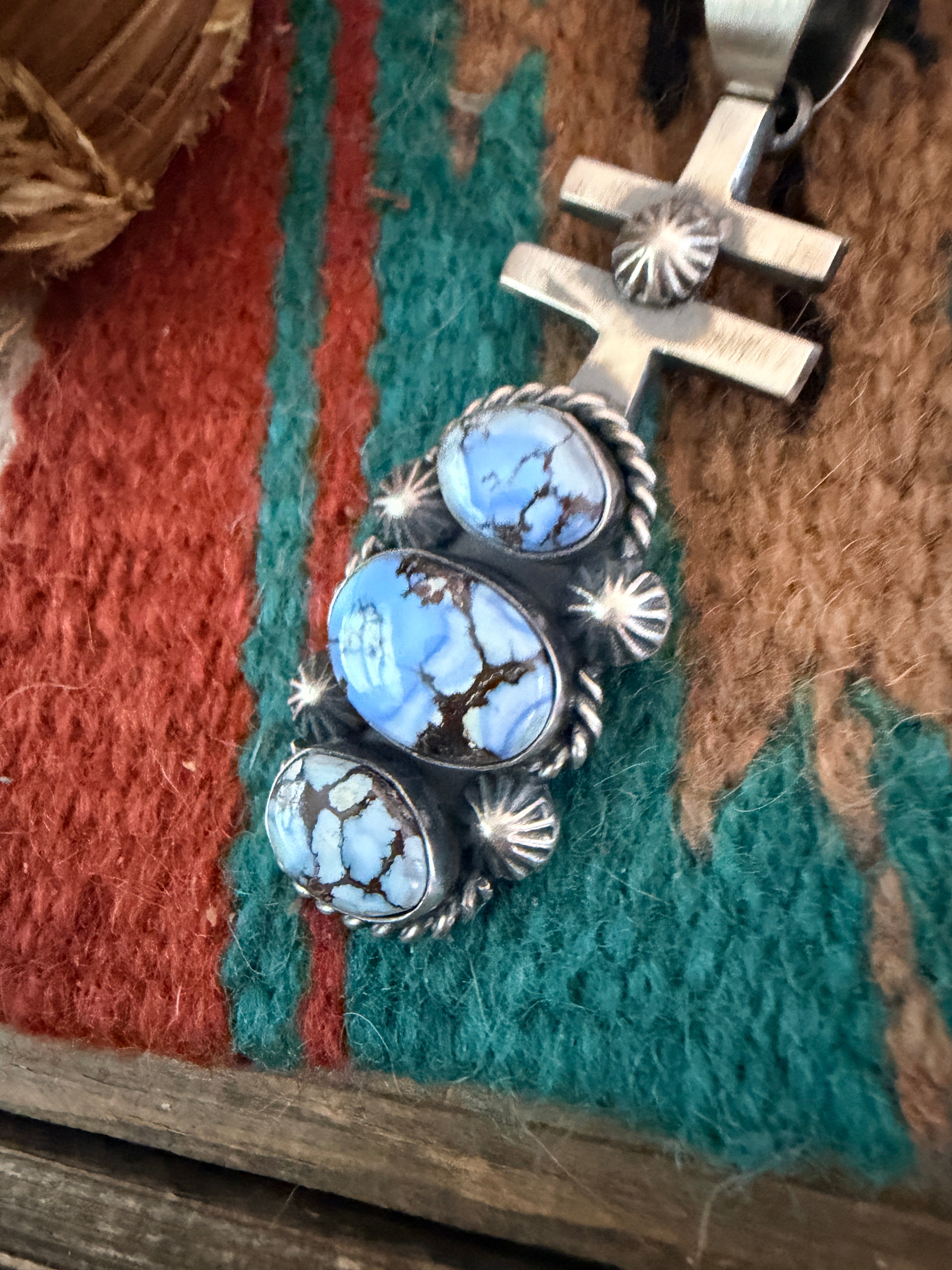 Handcrafted Sterling Silver & Golden Hills Turquoise Pendant by Chimney Butte