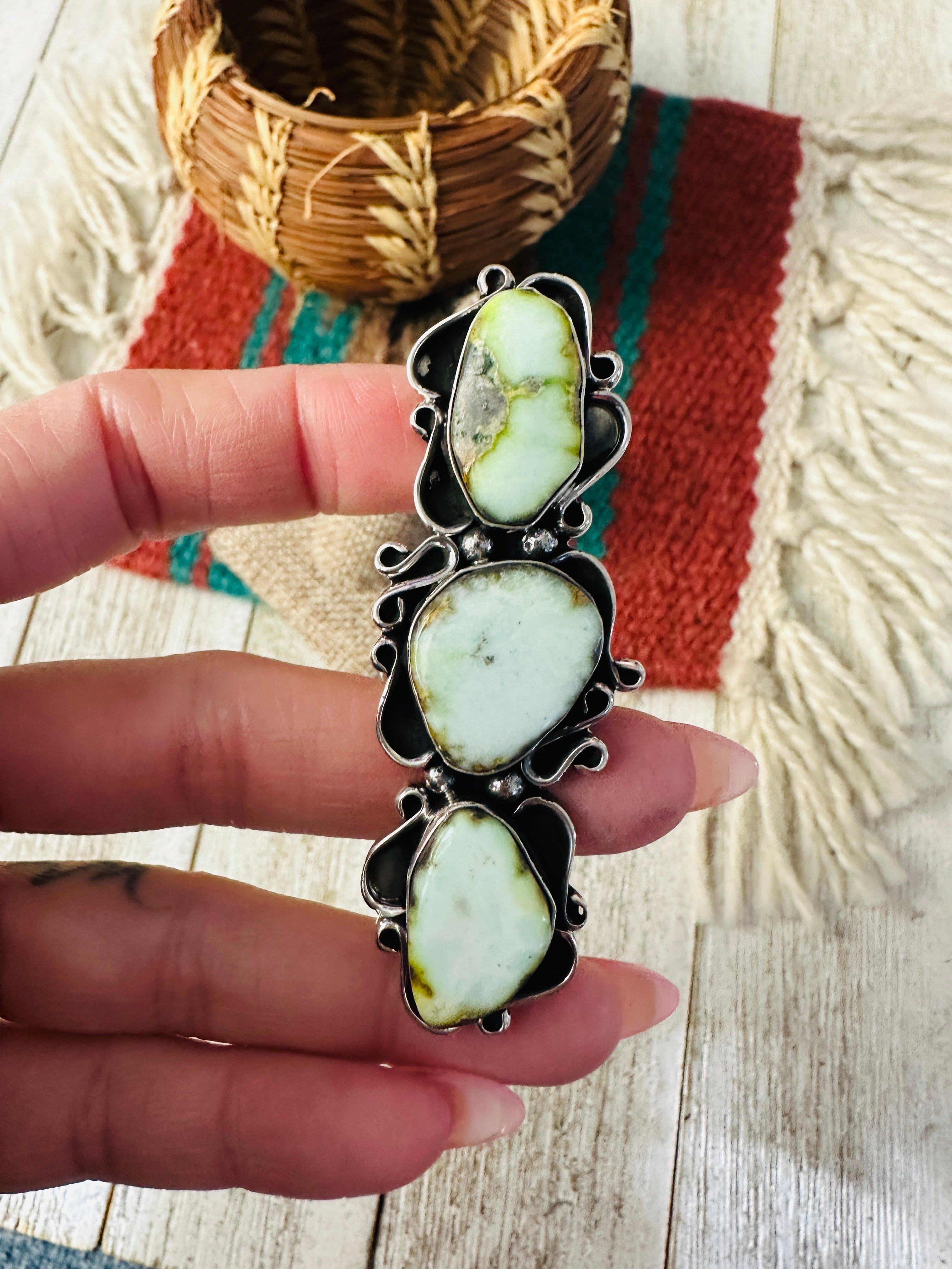 Handcrafted Palomino Turquoise & Sterling Silver Ring size 7