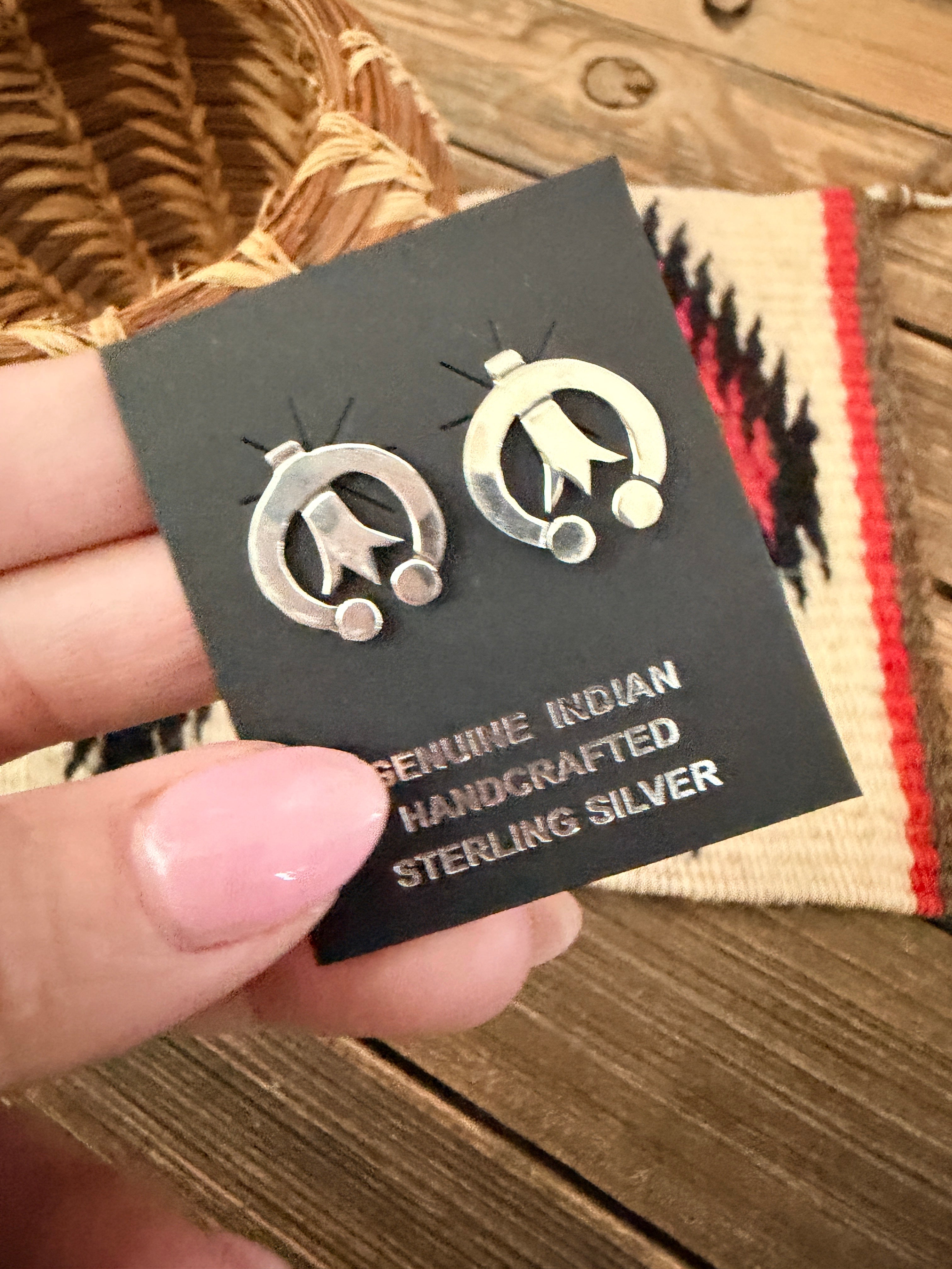 Handcrafted Sterling Silver Naja Stud Earrings