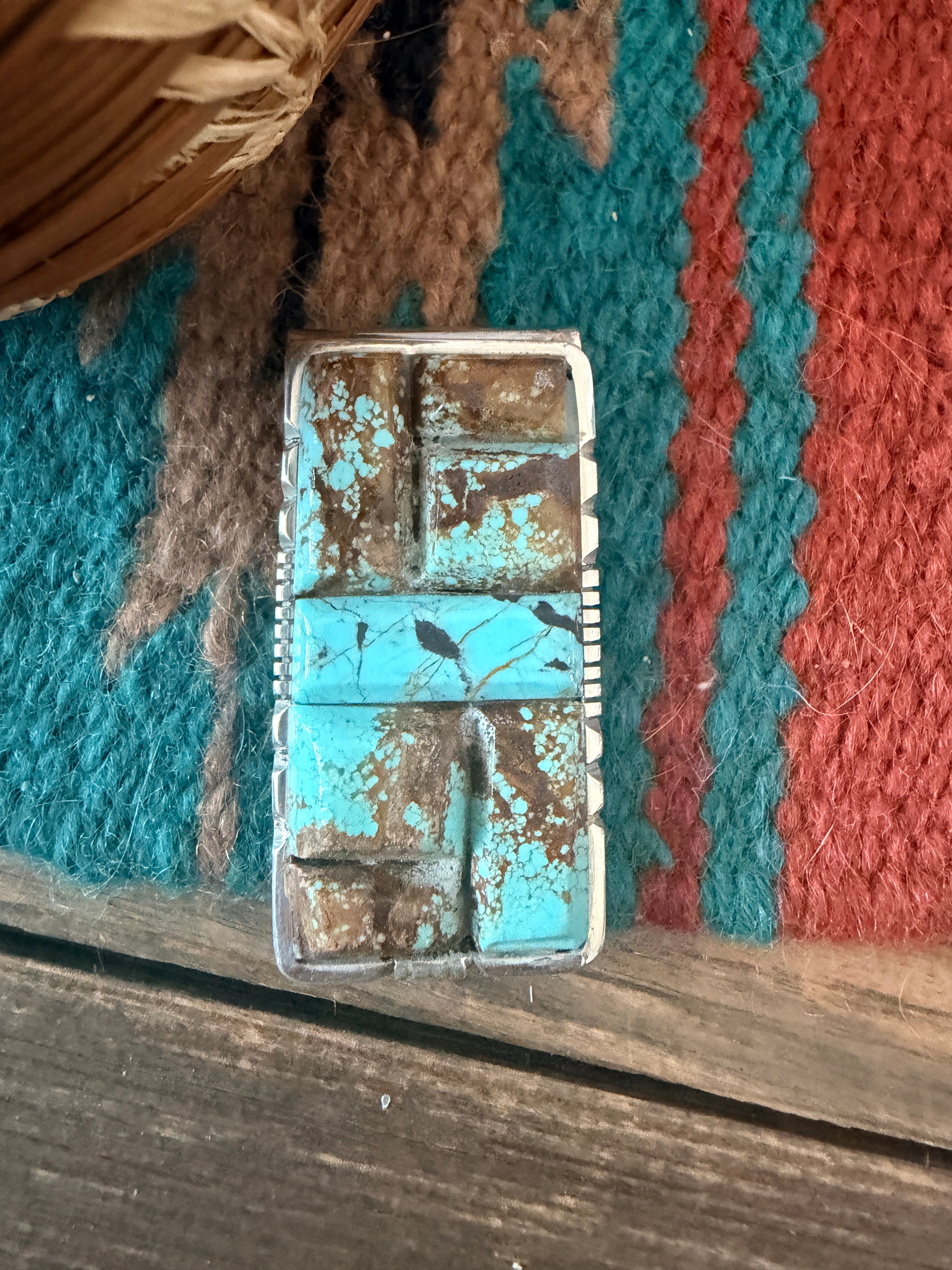 Handcrafted Turquoise & Sterling Silver Inlay Money Clip