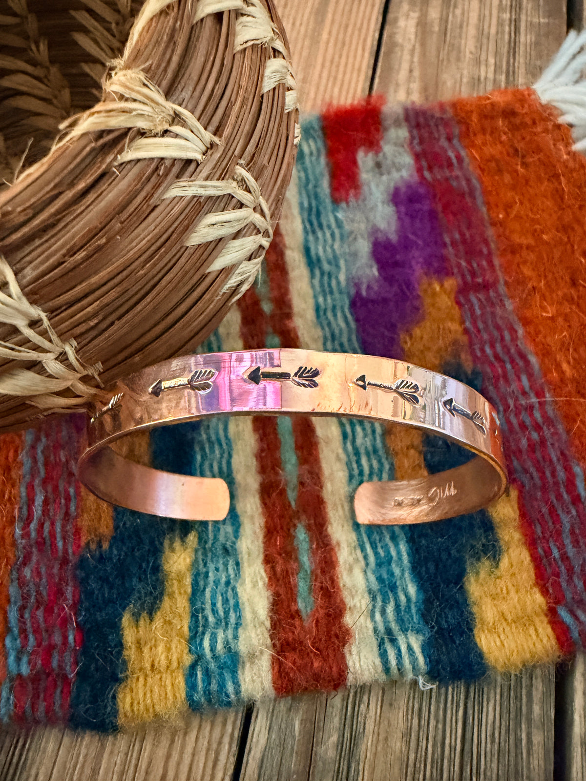 Handcrafted Copper Arrow Cuff Bracelet