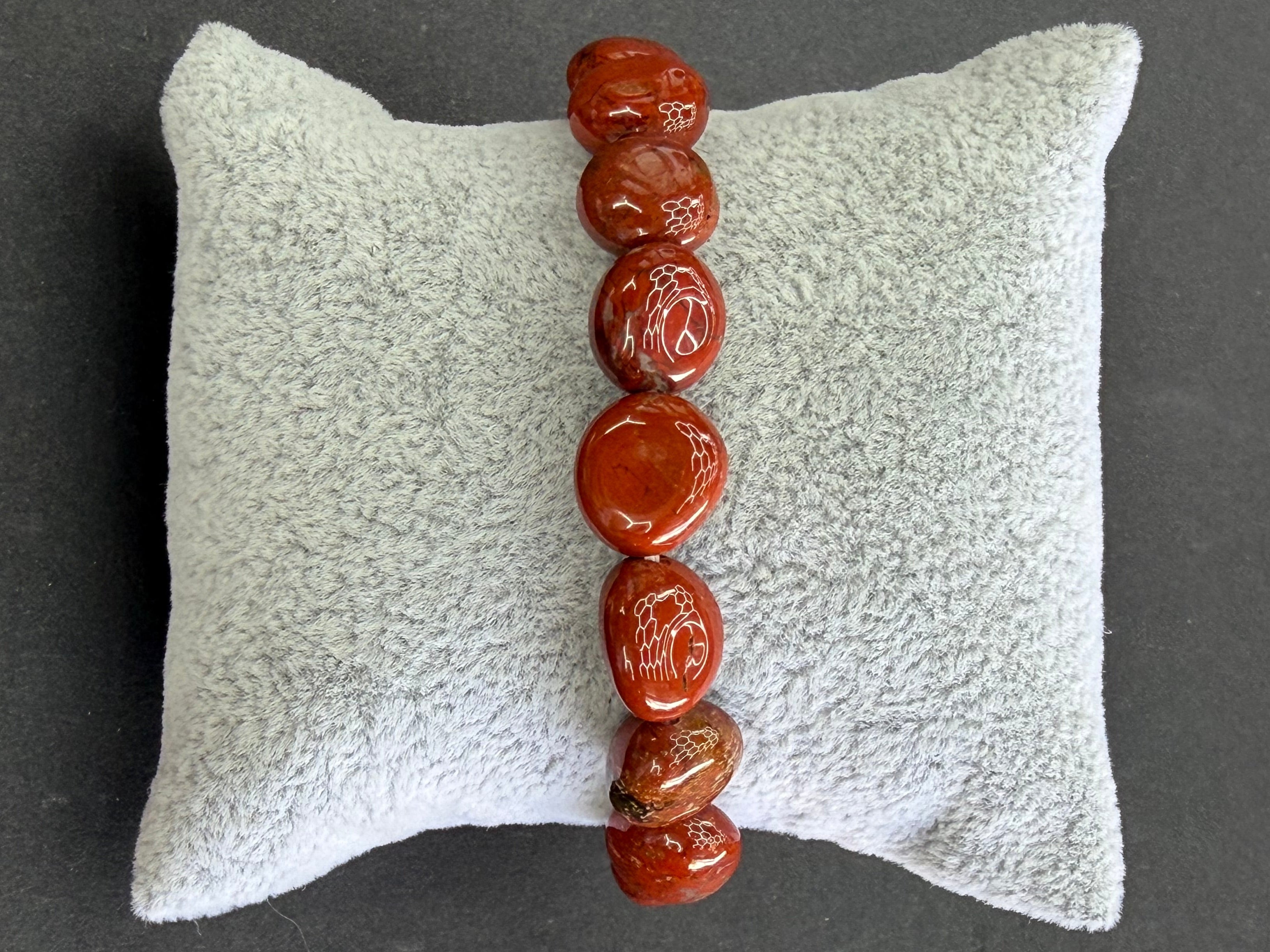 Red Jasper Nugget Stretch Bracelet