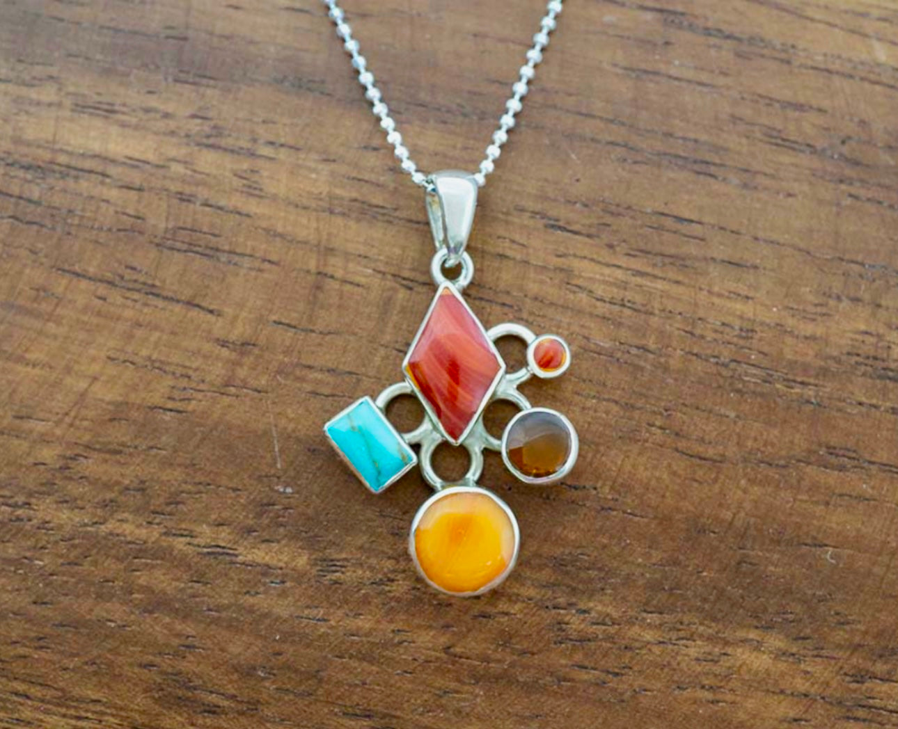 Tejano Mosaico Pendant Necklace