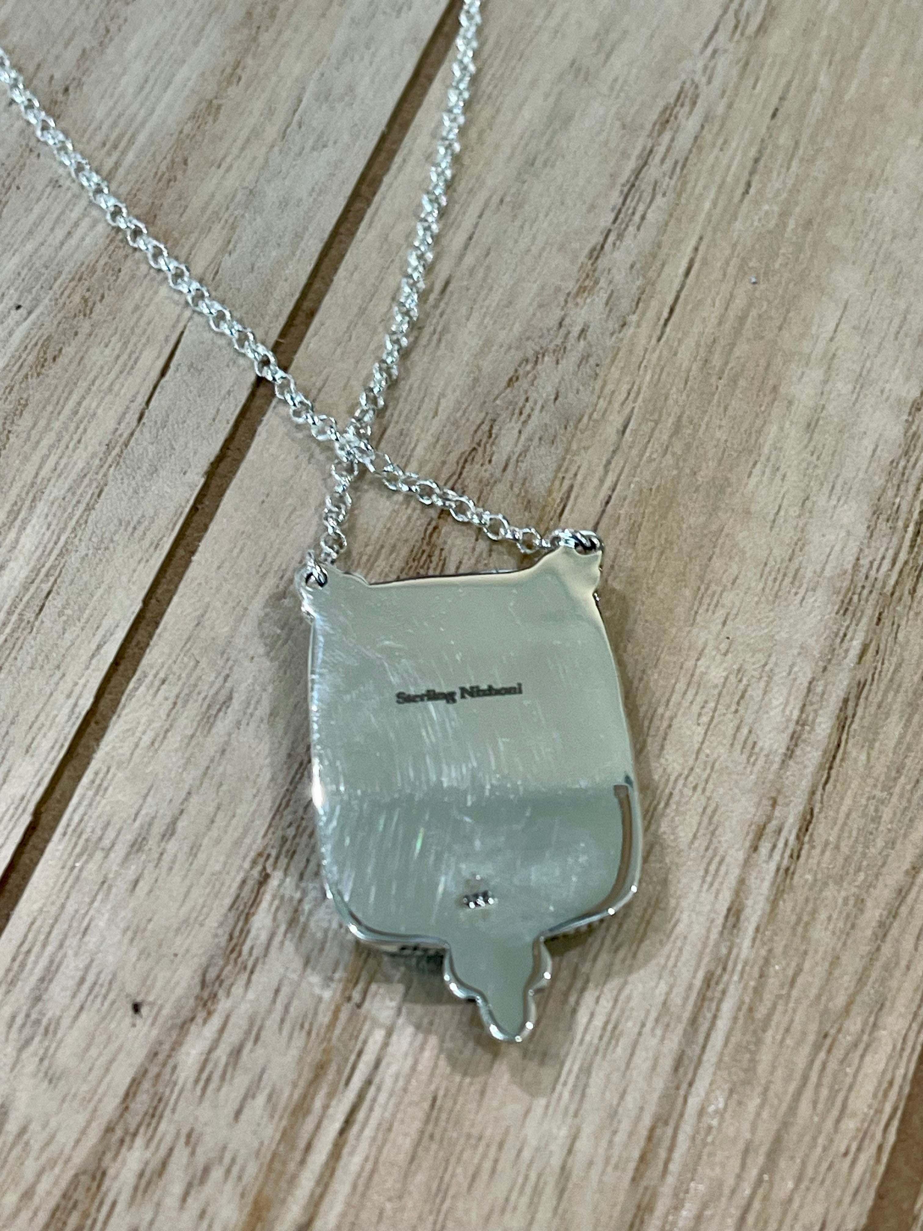 Handmade Sterling Silver & Purple Dream Mojave Heart Necklace