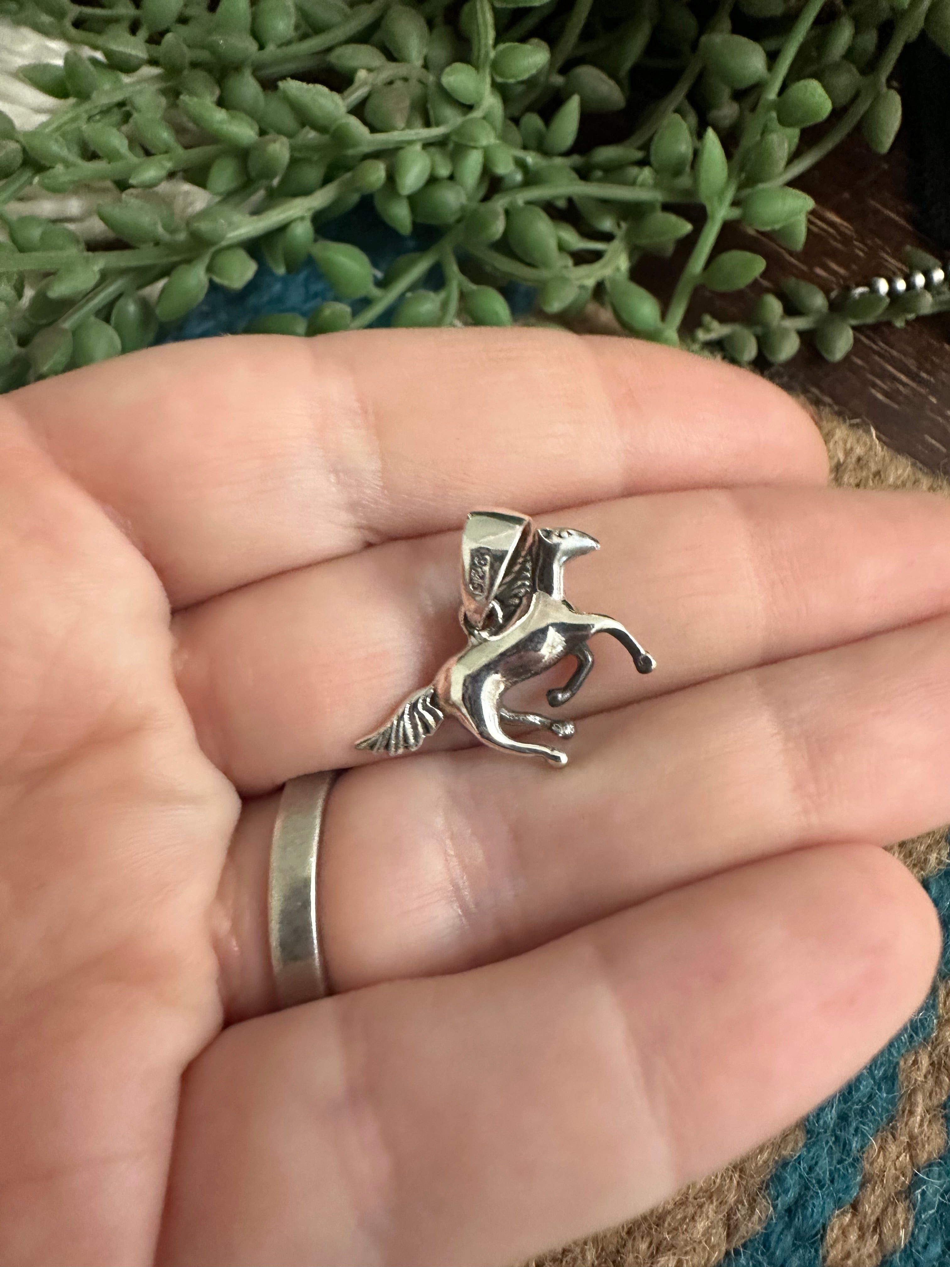 Beautiful Handmade Sterling Silver Horse Pendant