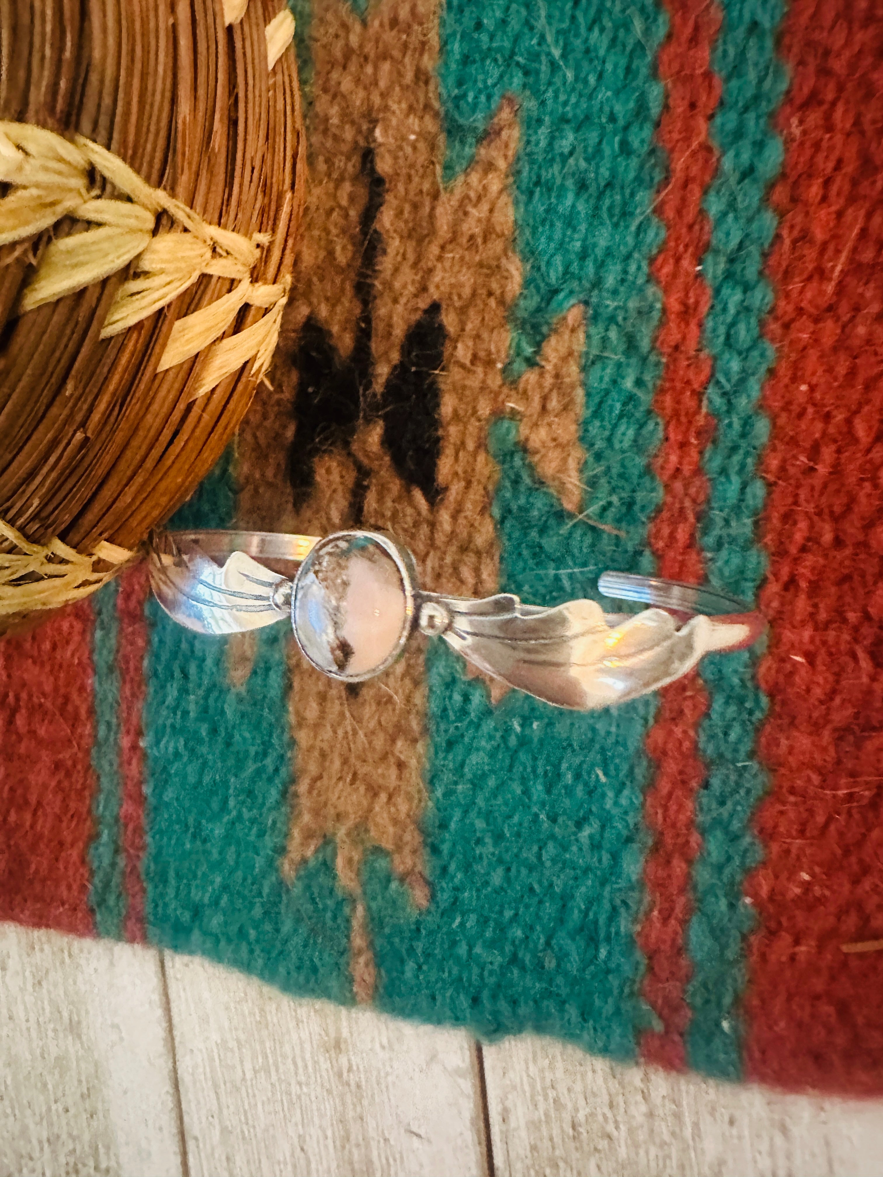 Handcrafted Sterling Silver & Spice Cuff Bracelet