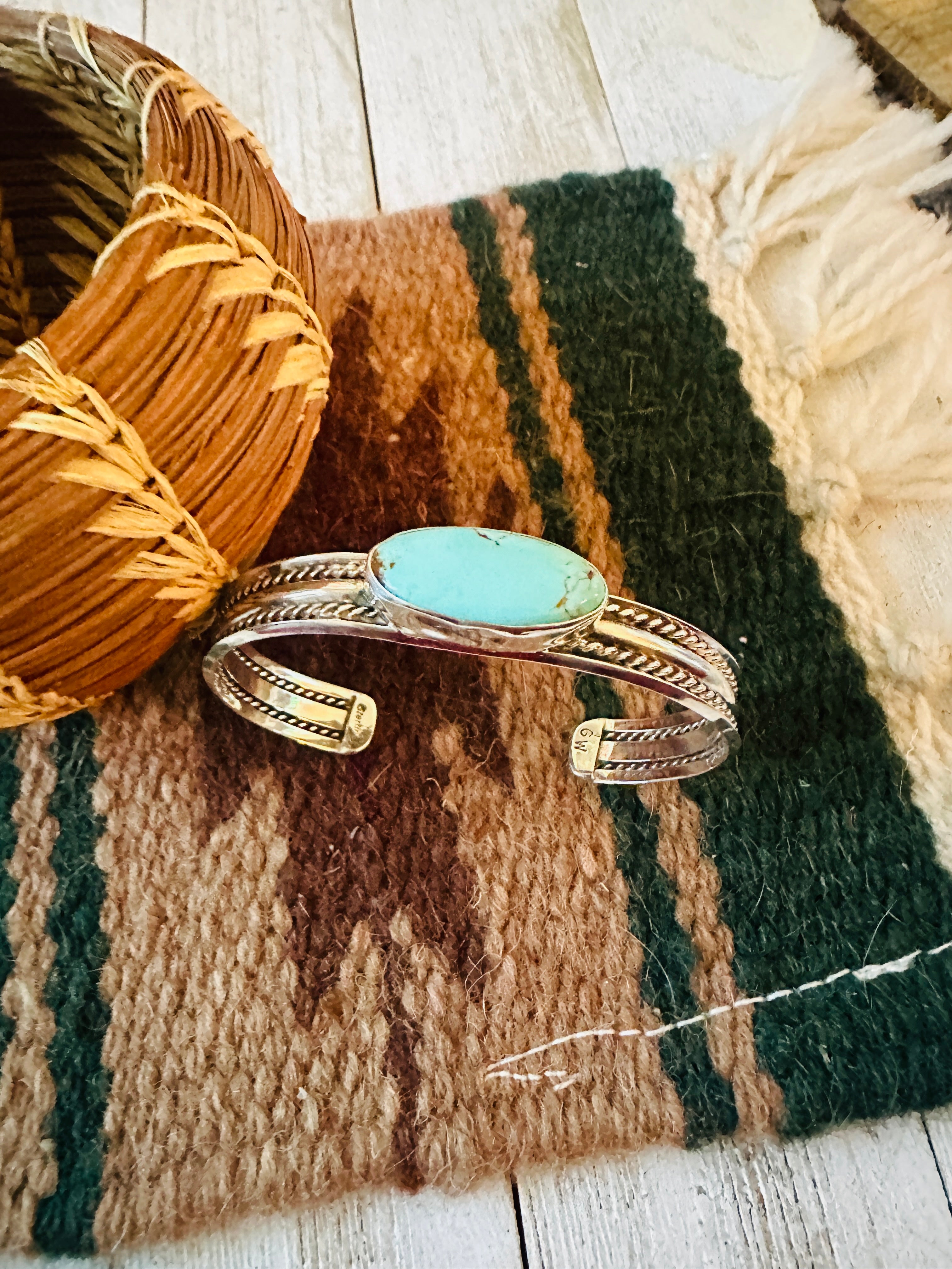 Navajo Turquoise & Sterling Silver Cuff Bracelet