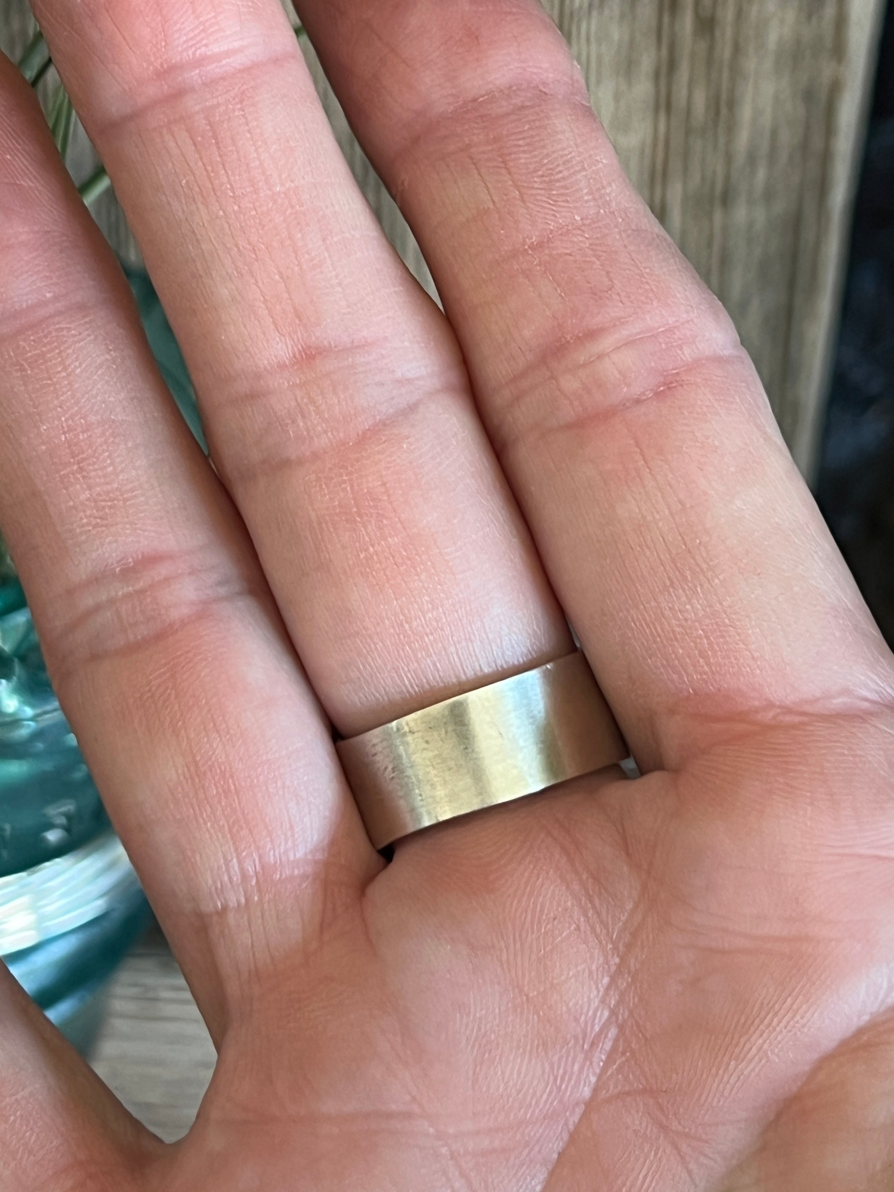 Handcrafted Sterling Silver, Coral and Number 8 Turquoise Ring by Darrin Livingston, Size 9
