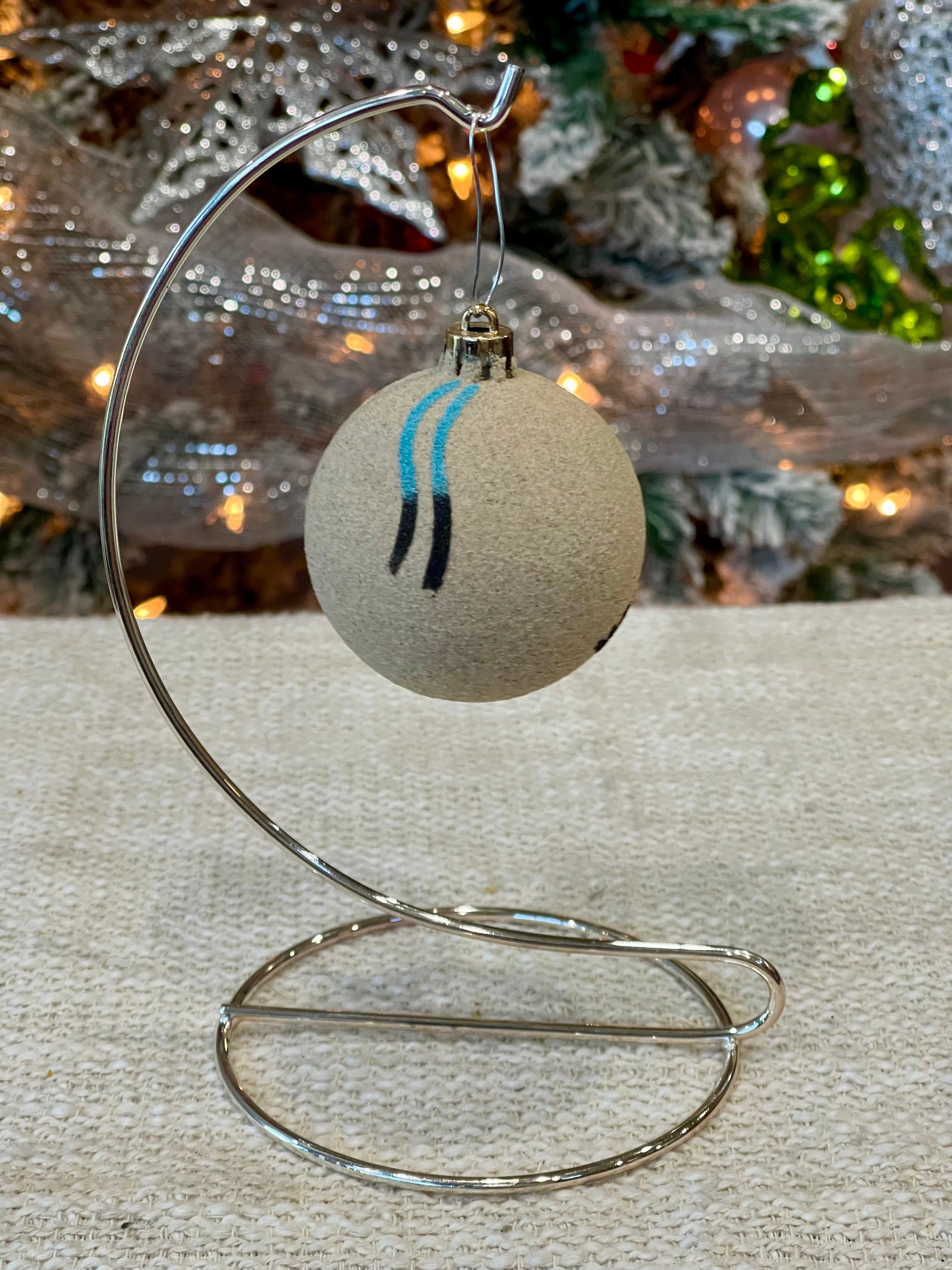 Handcrafted Ceramic Sand Painted Ornament