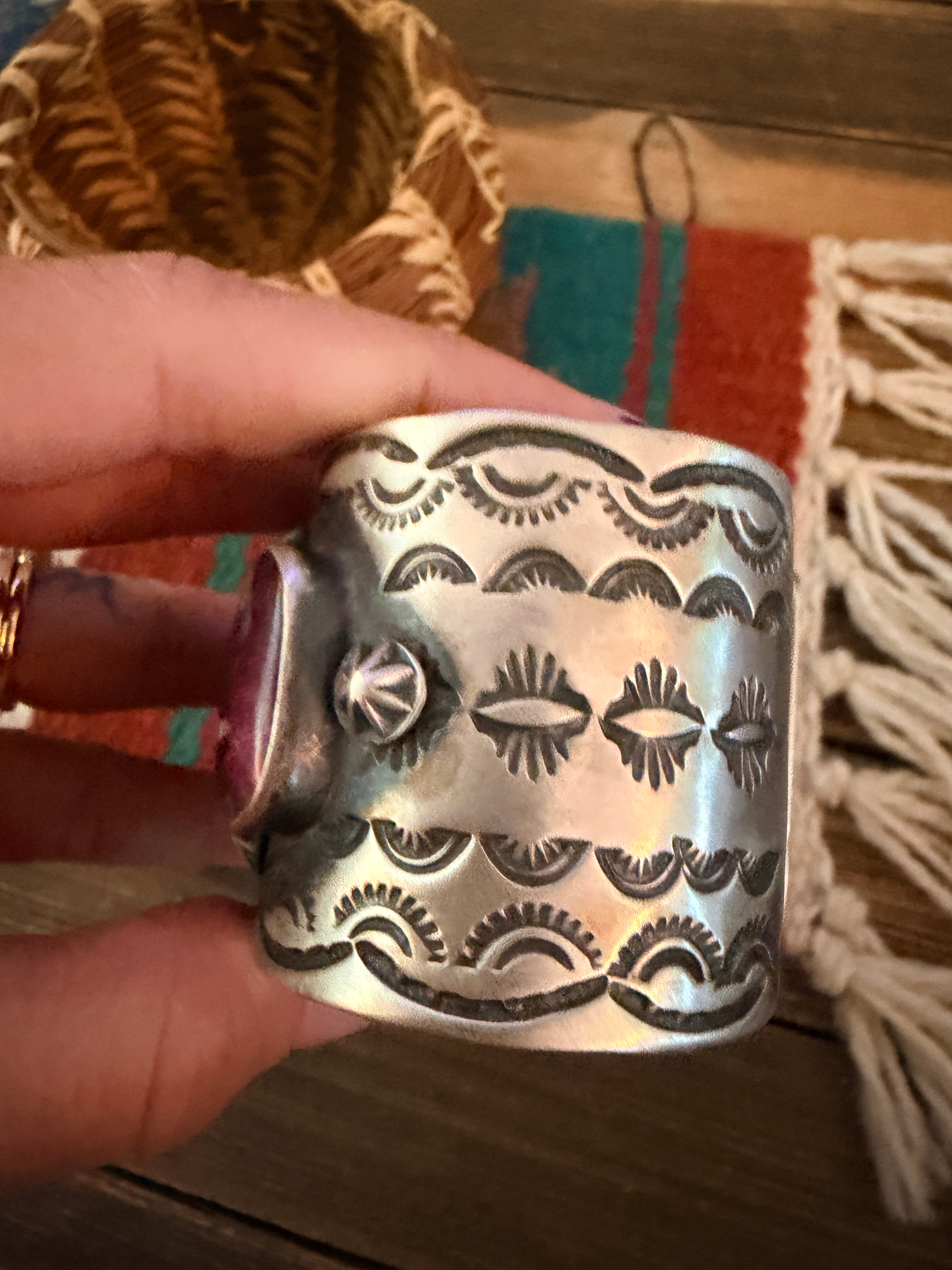 Handcrafted Purple Spiny & Sterling Silver Cuff Bracelet by Chimney Butte