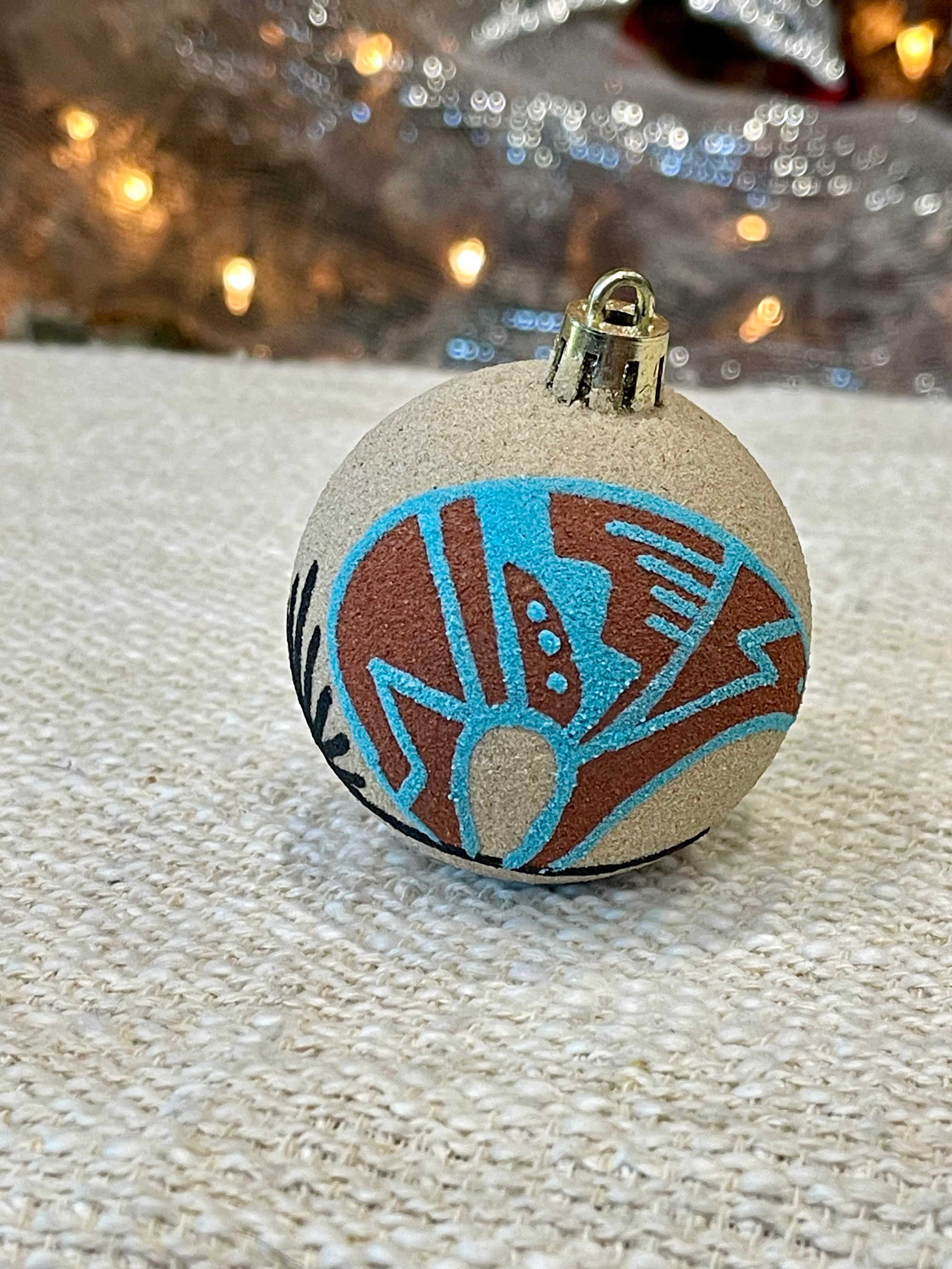 Handcrafted Ceramic Sand Painted Ornament