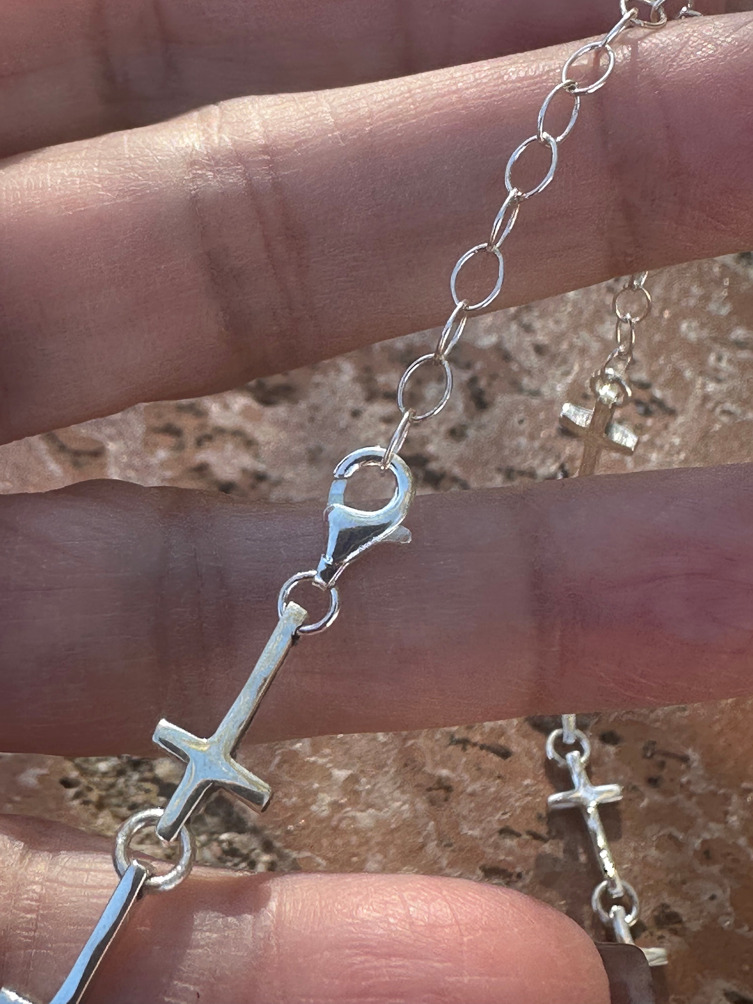 Handmade Sterling Silver Cross Necklace