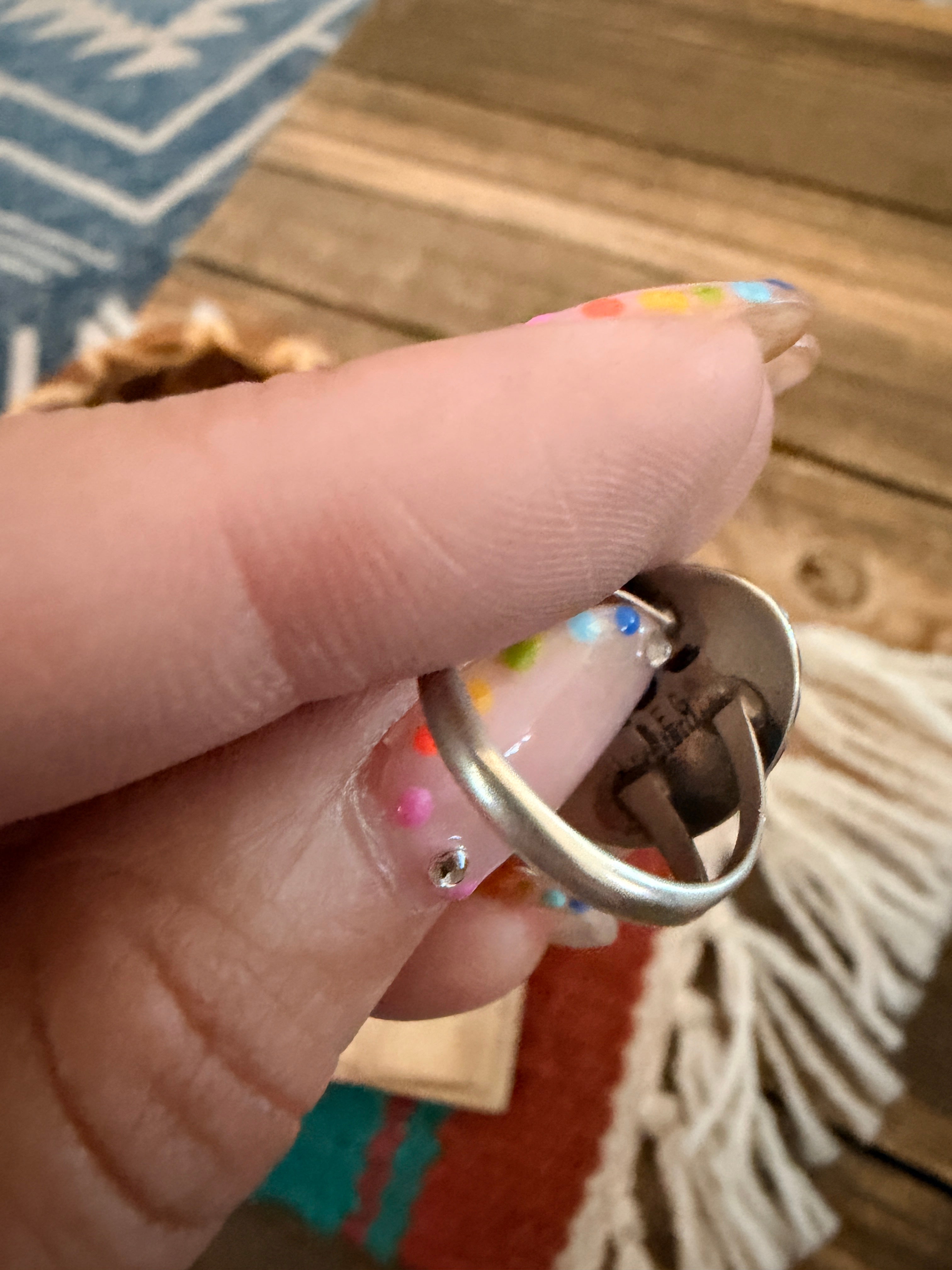 Handcrafted Turquoise & Sterling Silver Ring Size 6