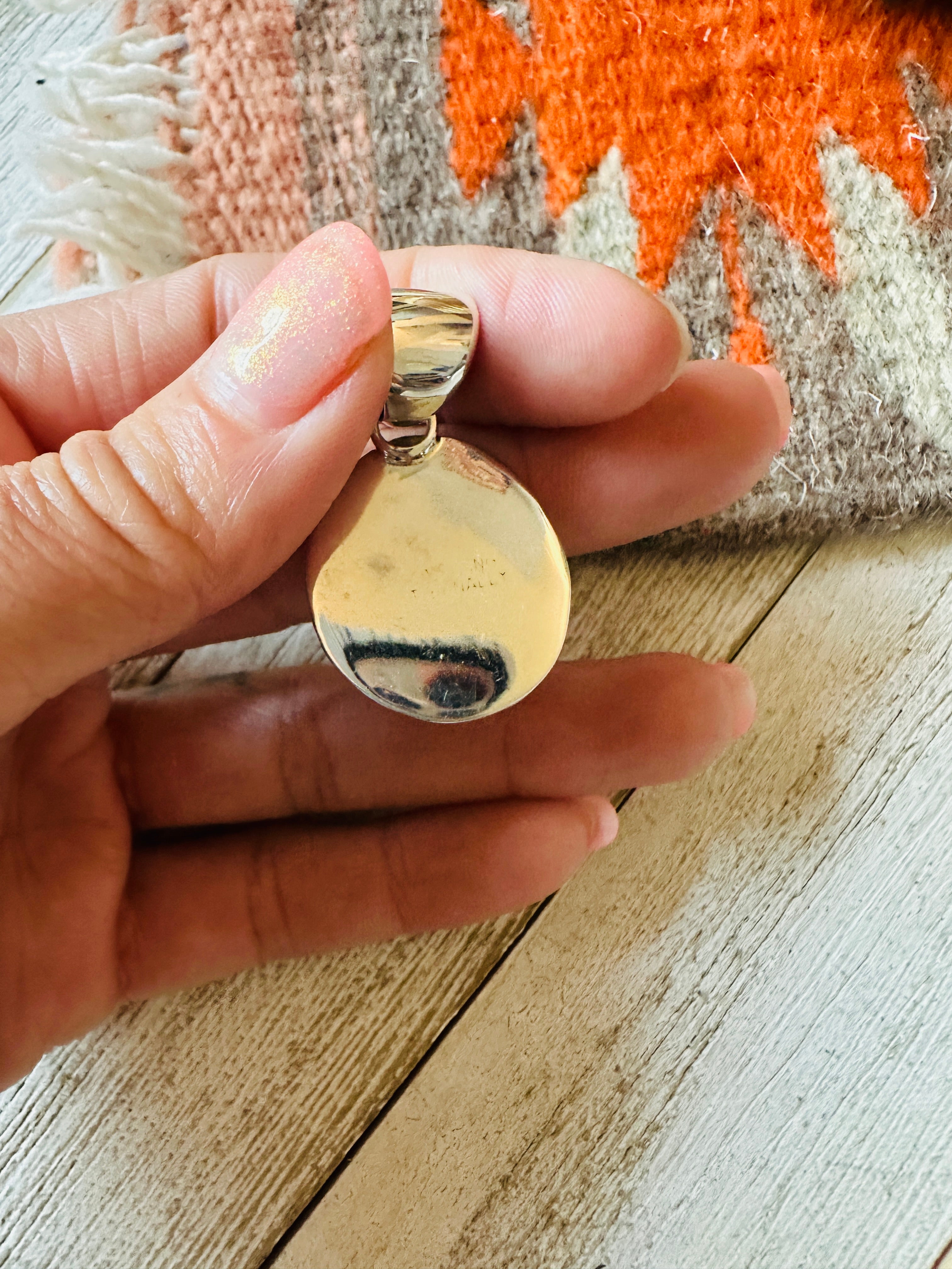 Navajo Turquoise and Sterling Silver Pendant