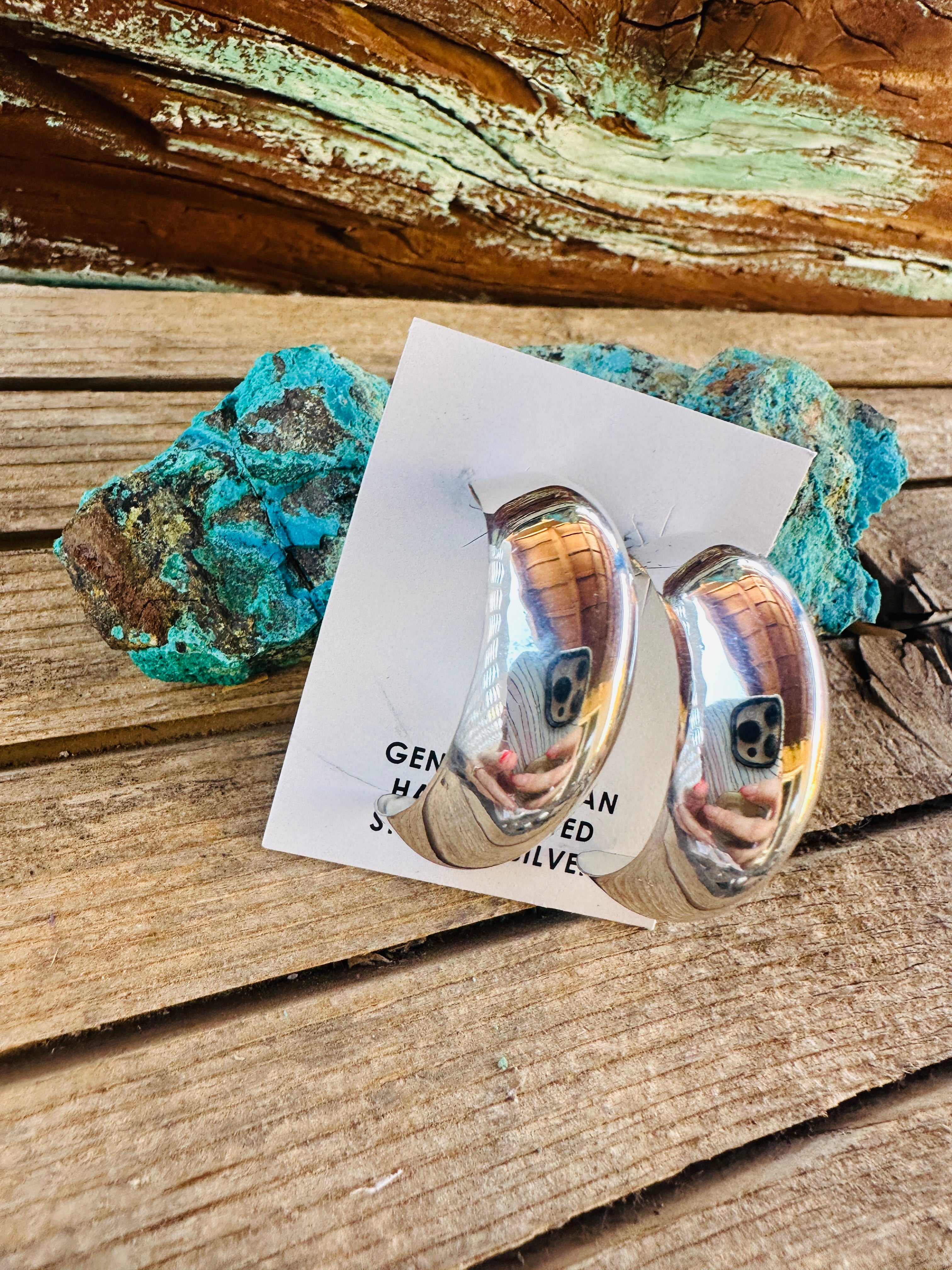 Handcrafted Sterling Silver Hoop Earrings