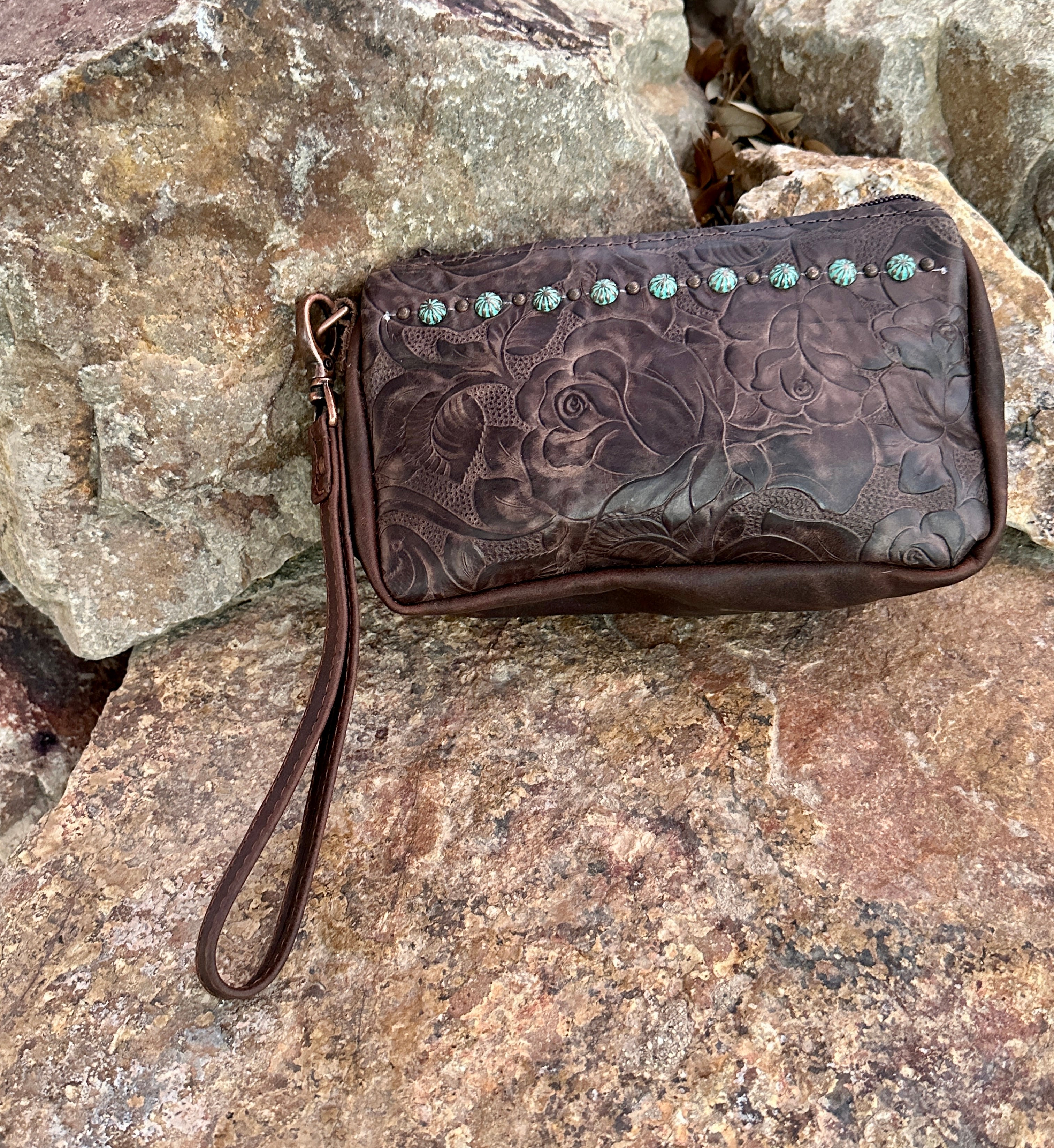 Vintage Rose Leather Bag