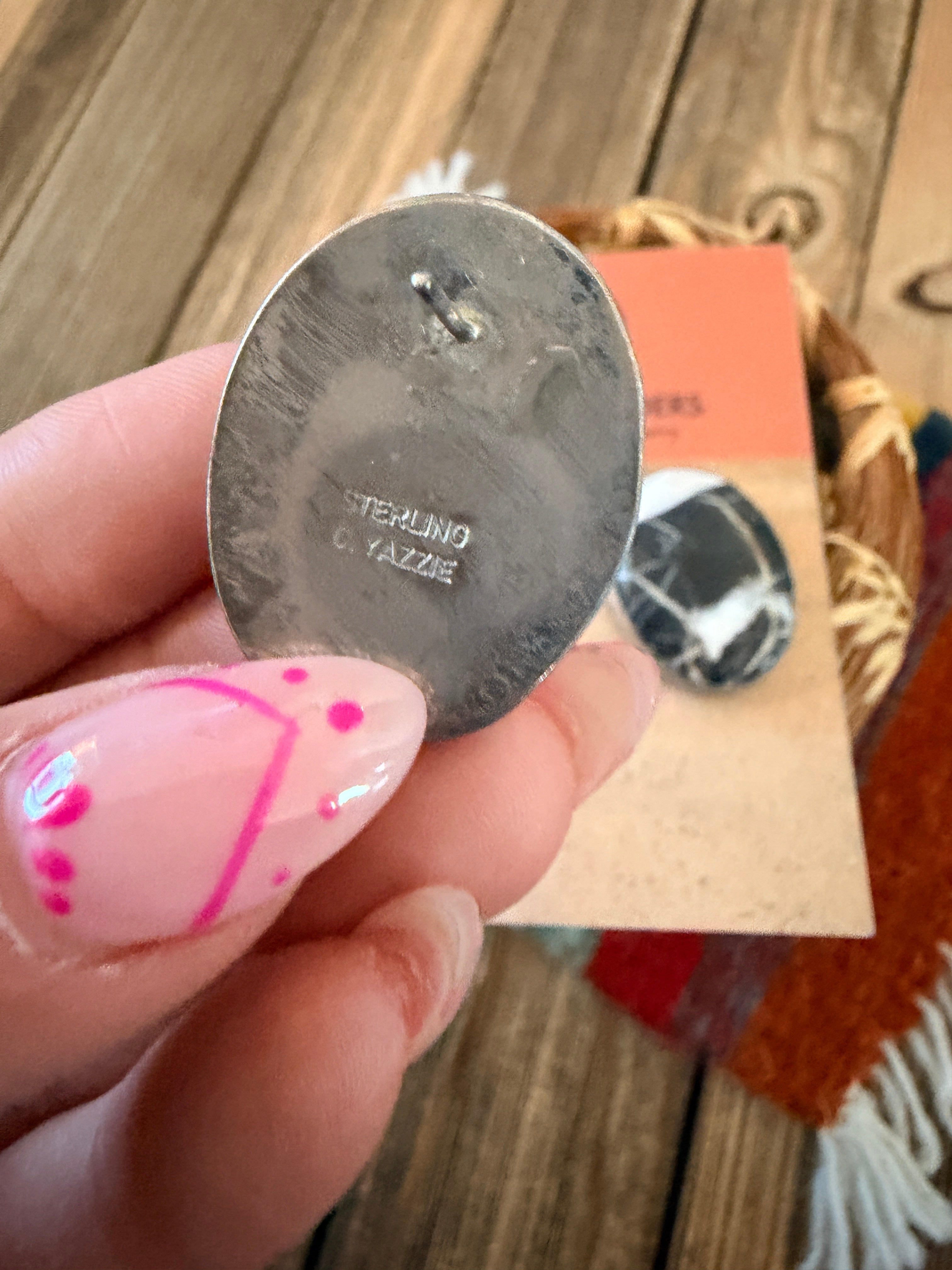 Handcrafted White Buffalo & Sterling Silver Post Earrings