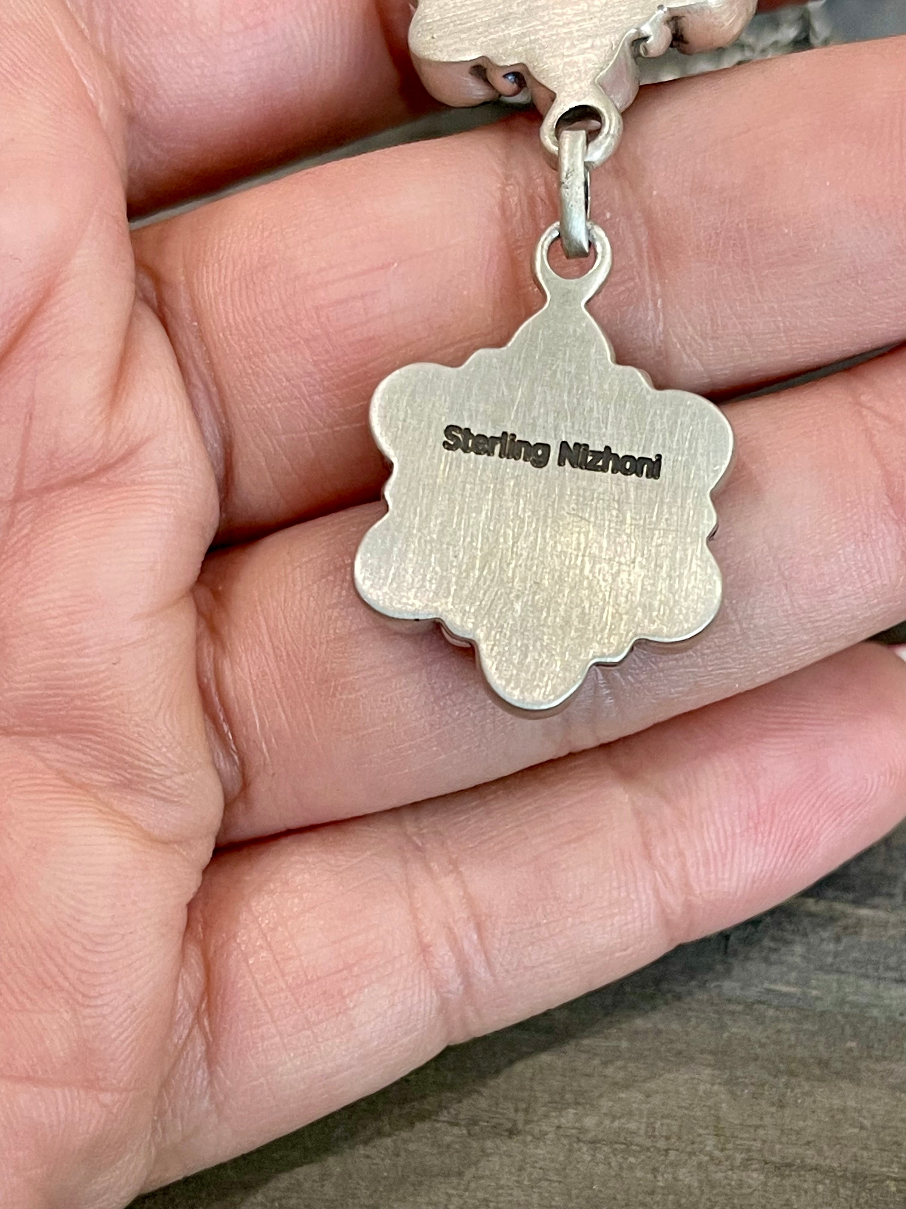 Handmade Sterling Silver & Spice Lariat Necklace