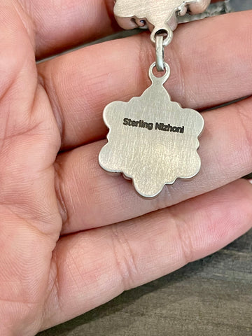 Handmade Sterling Silver & Spice Lariat Necklace