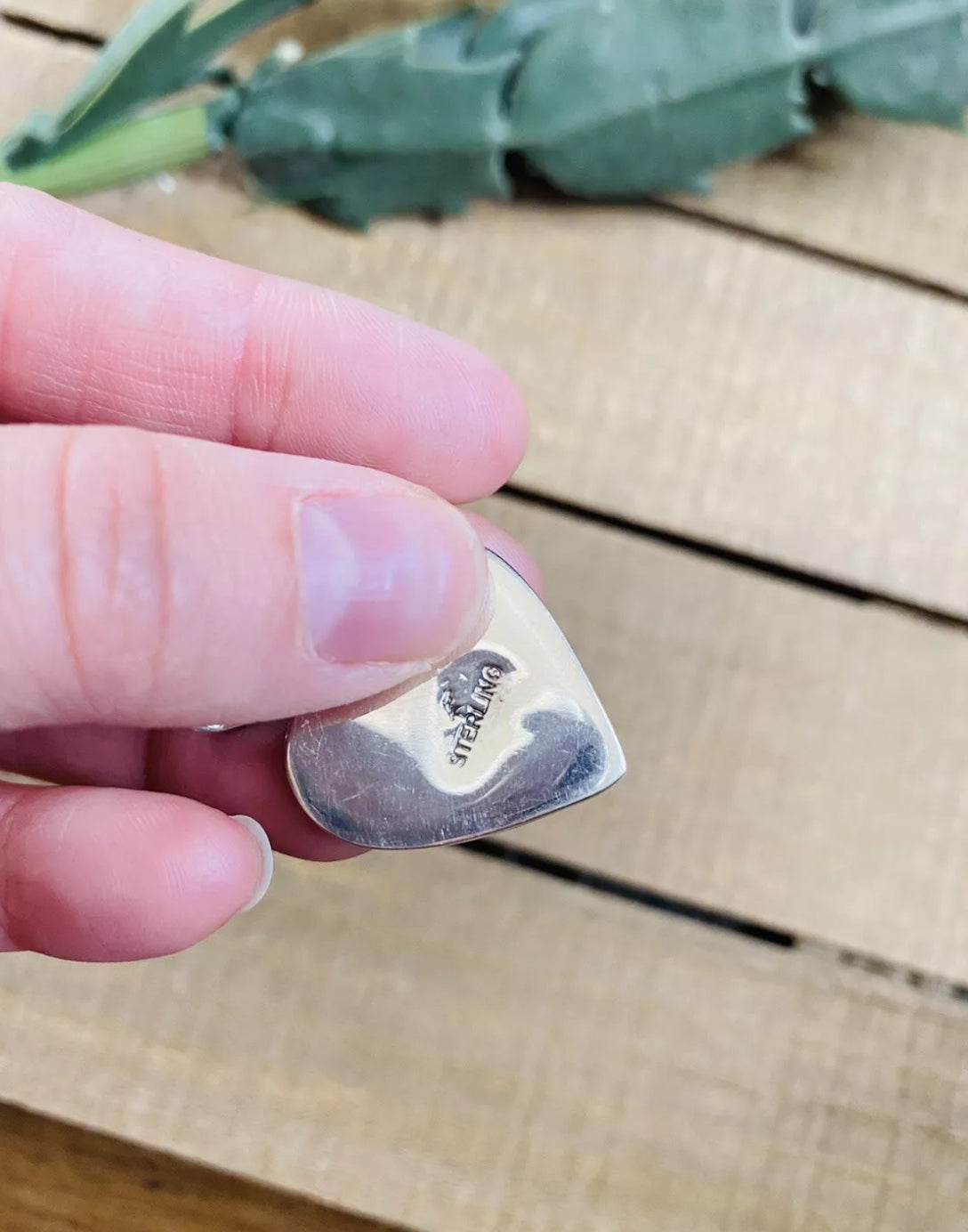 Navajo Multi Stone & Sterling Silver Inlay Heart Pendant