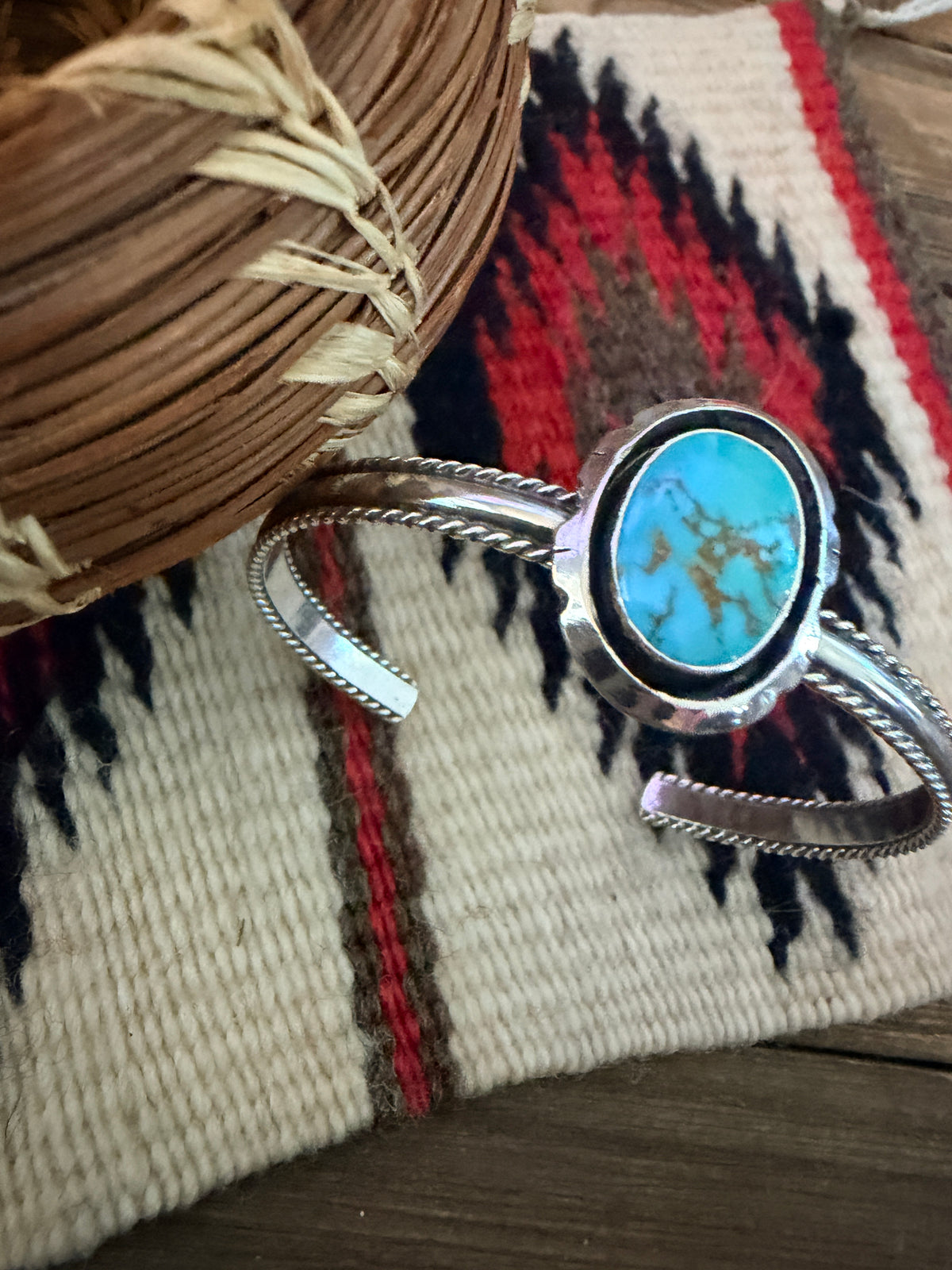 Handcrafted Turquoise & Sterling Silver Cuff Bracelet