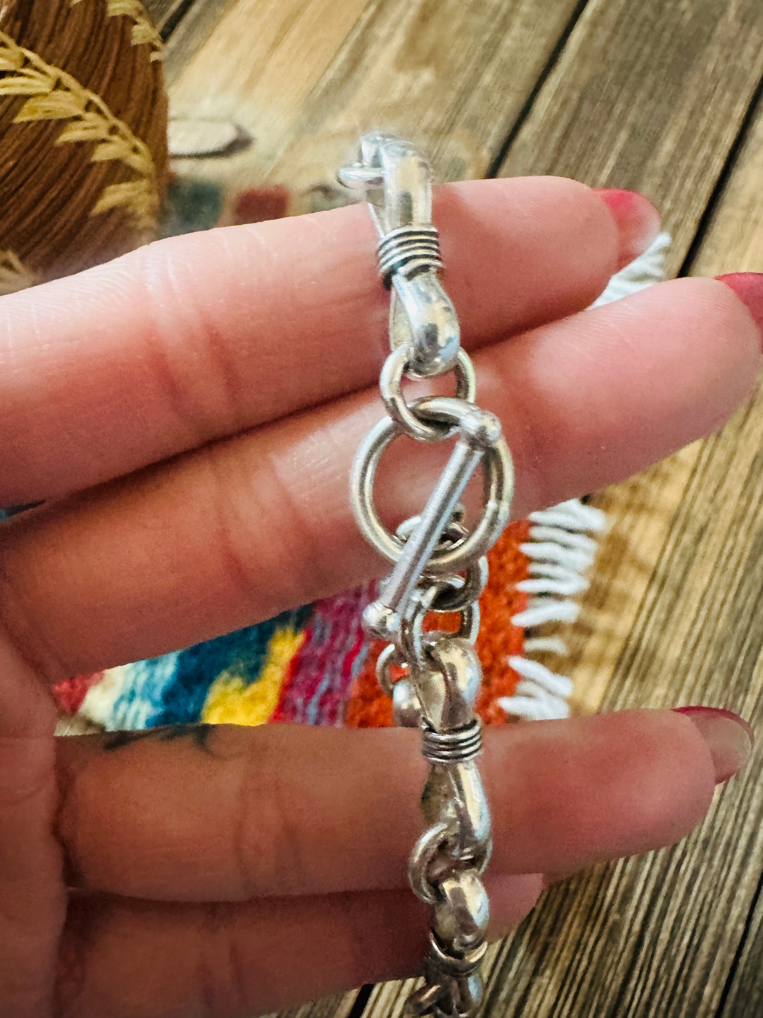 Handcrafted Sterling Silver Chain Bracelet