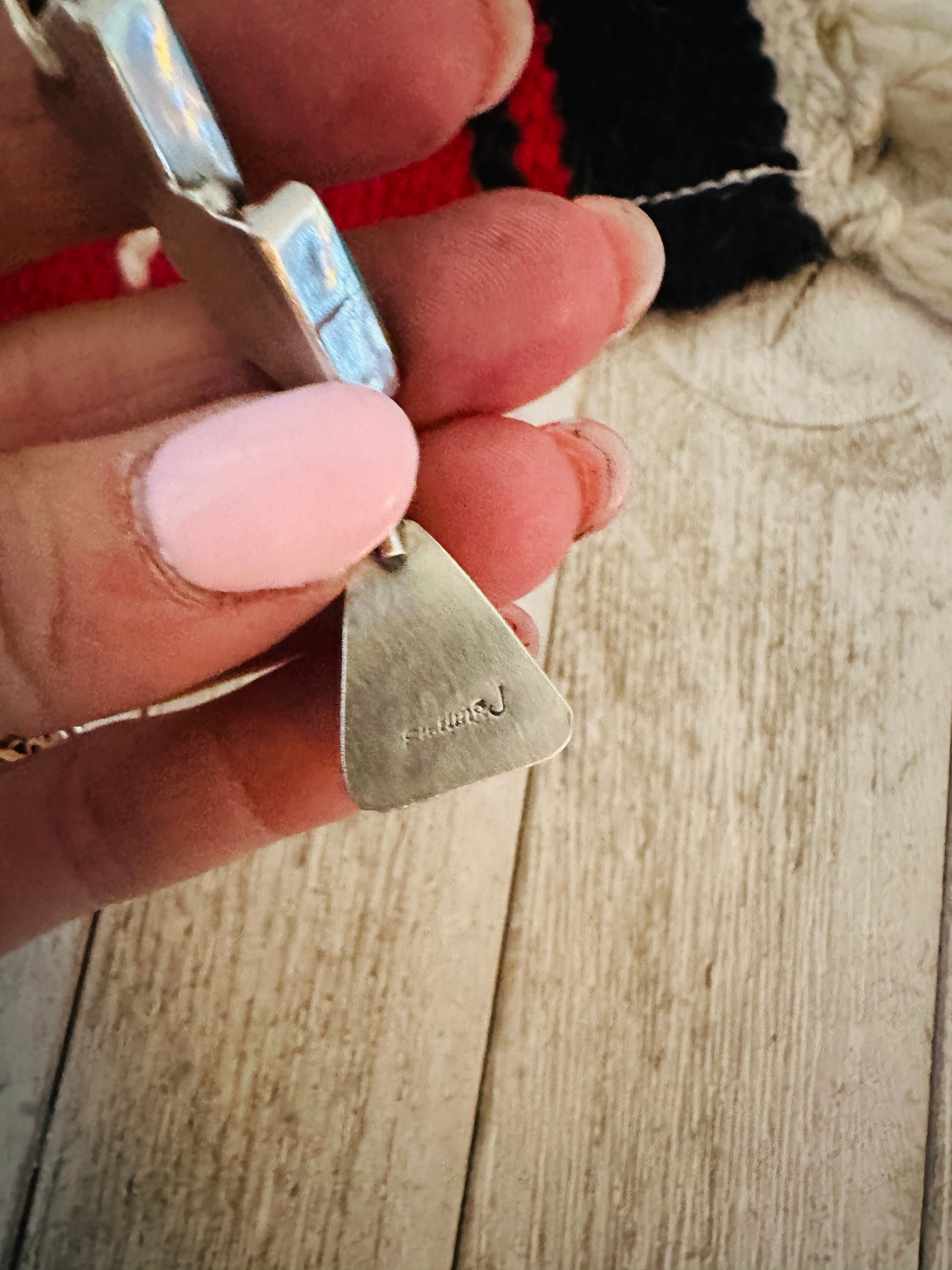 Handcrafted Turquoise & Sterling Silver Dangle Earrings