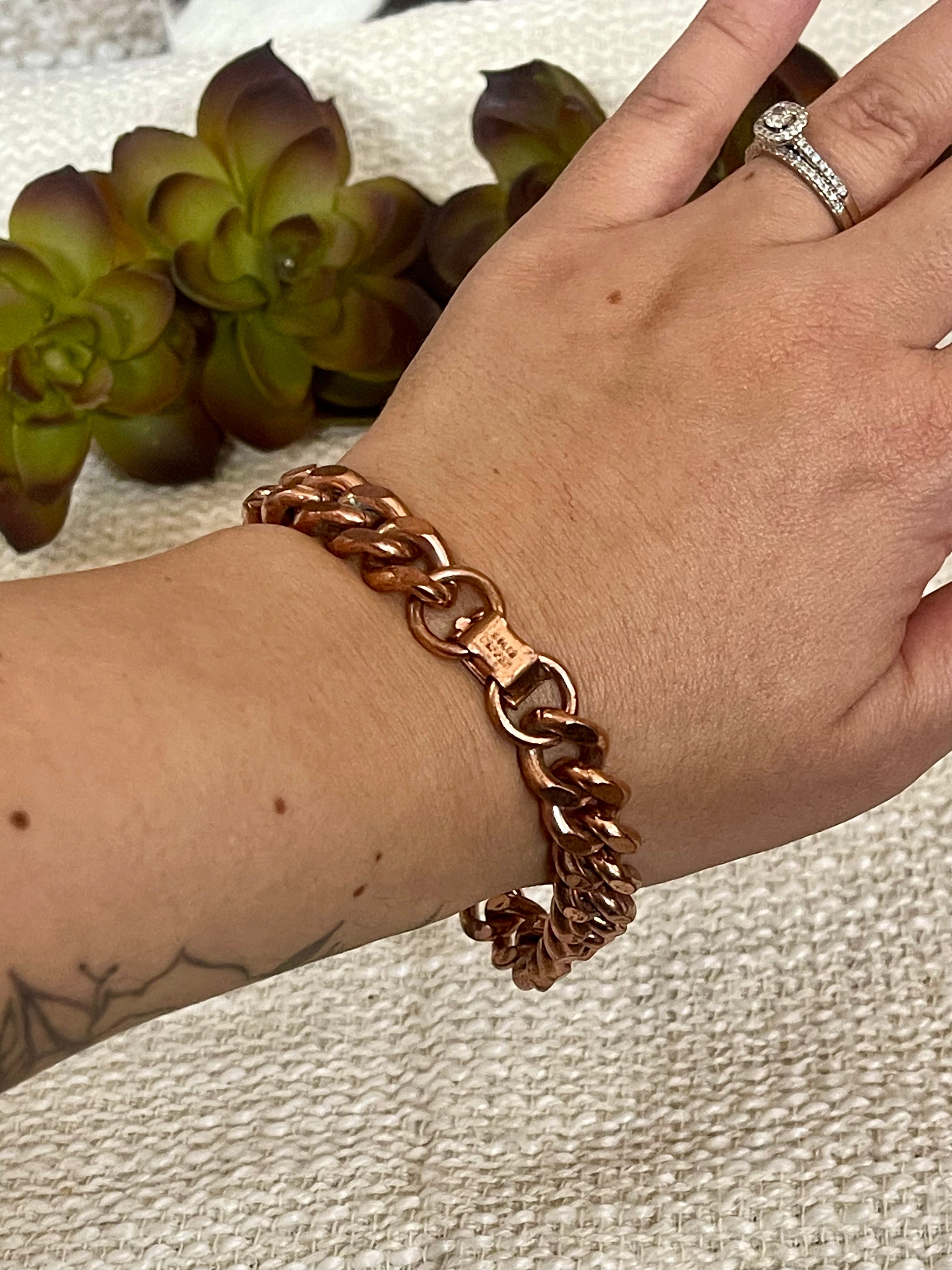 Vintage Handmade Copper Chain Bracelet