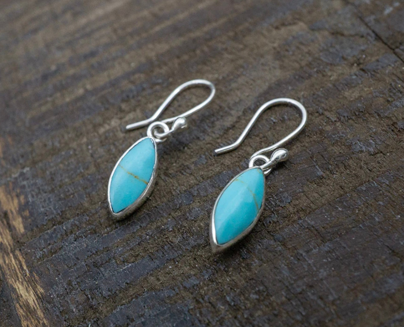 Petite Turquoise Marquise Earrings