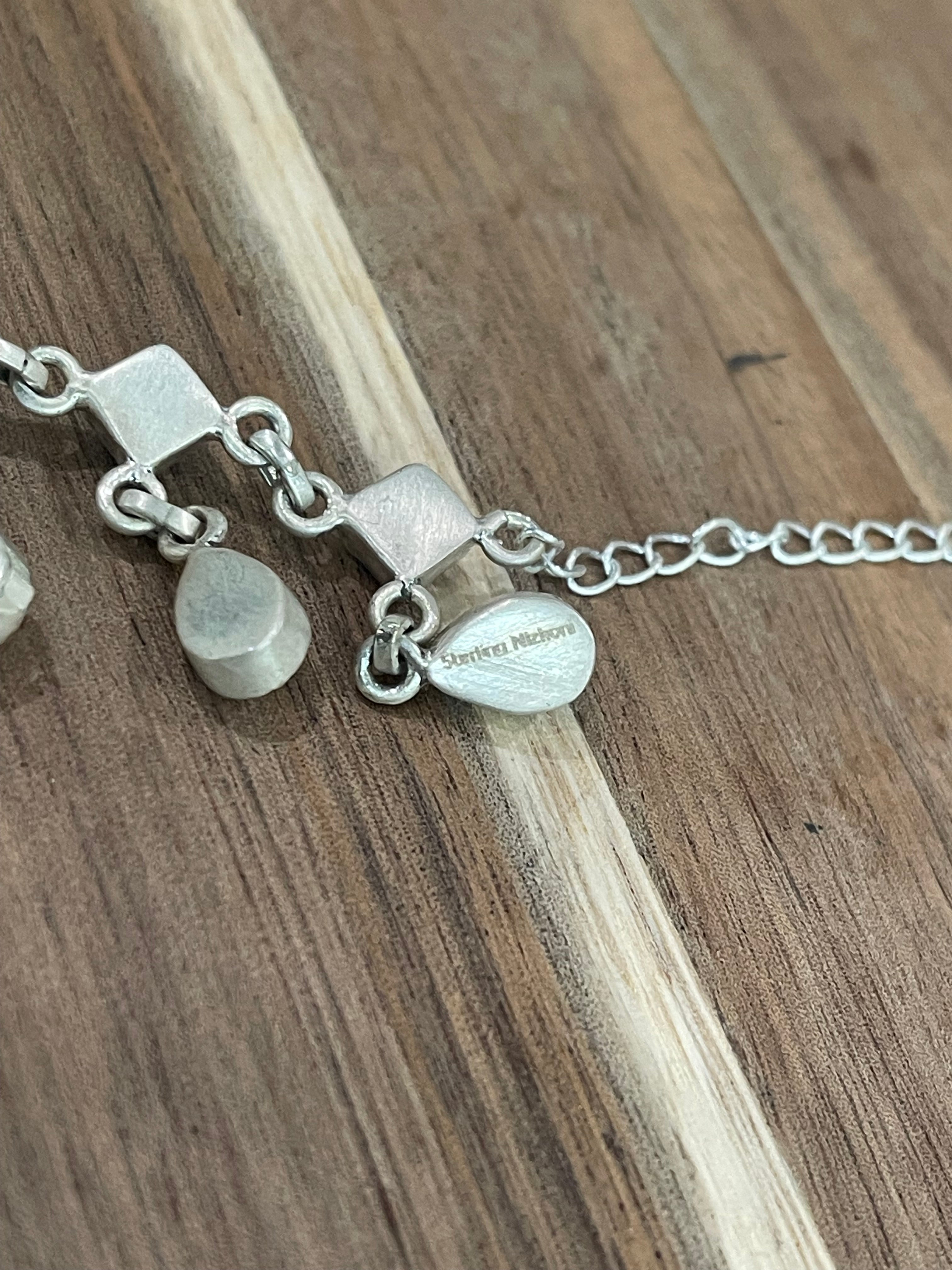 Handmade Sterling Silver & Cotton Candy Dangle Necklace