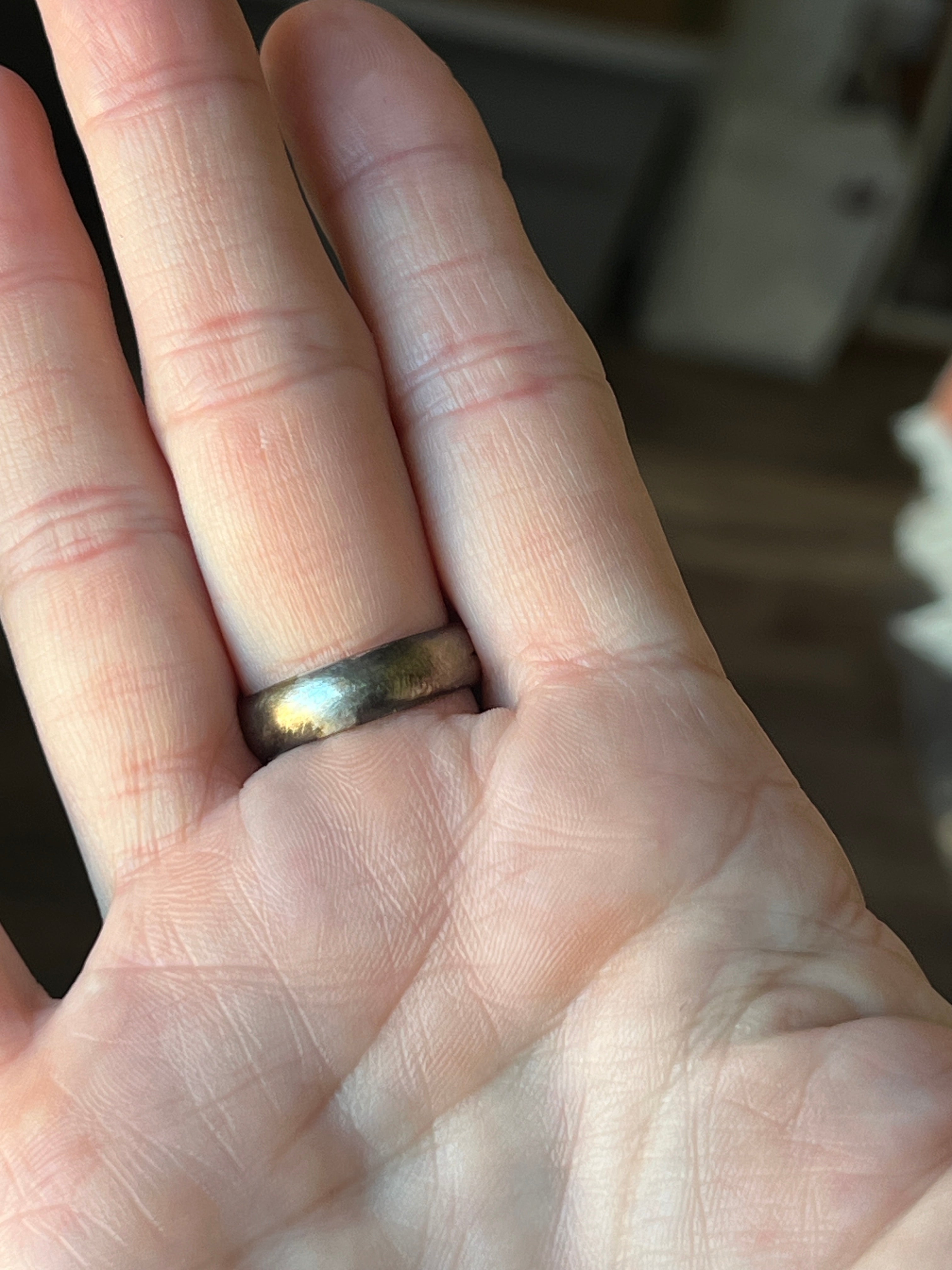 Handcrafted Sterling Silver and Natural Campitos Turquoise Cluster Ring by Sheila Becenti, Size 8.75