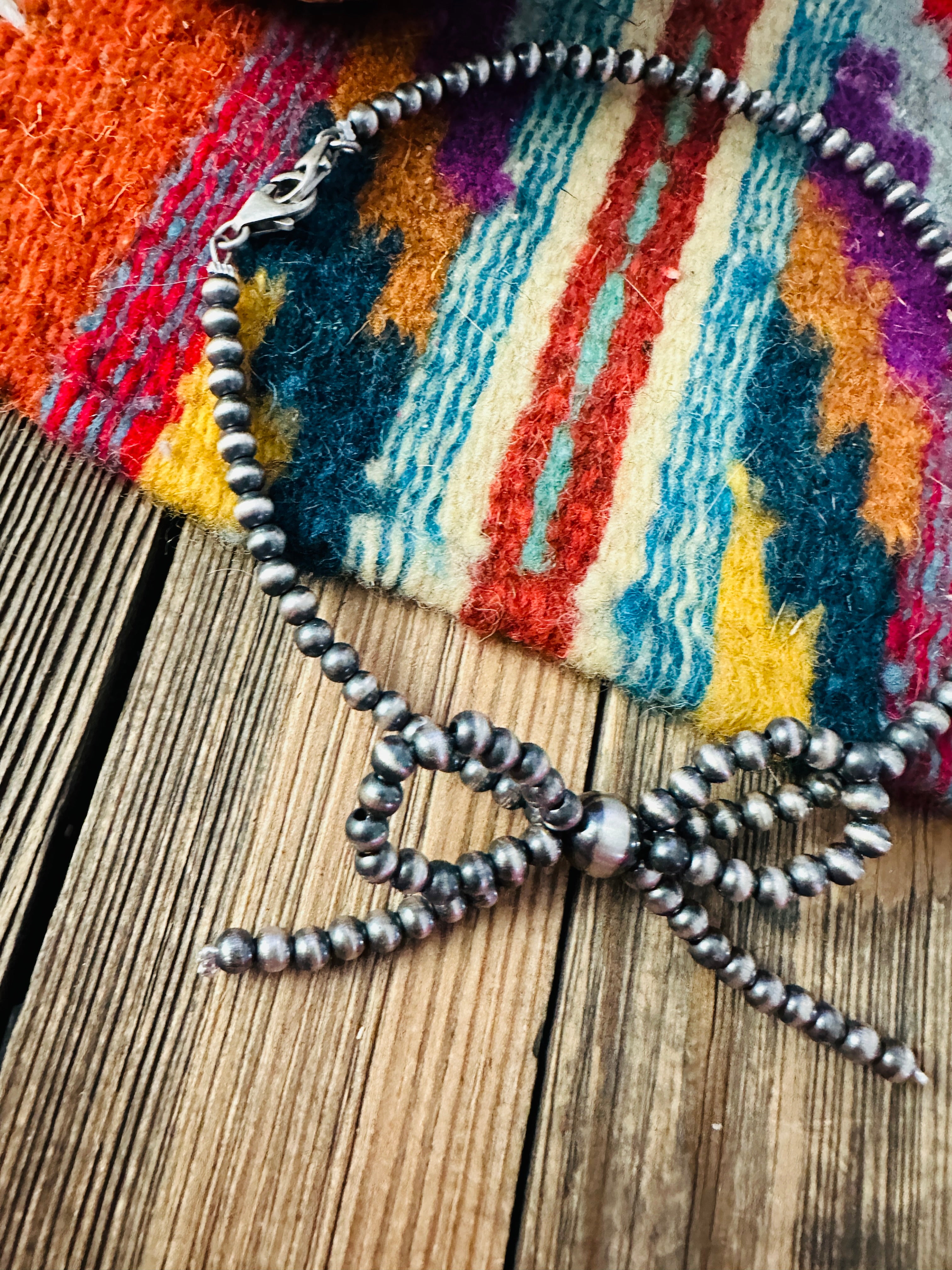 Handmade Sterling Silver Beaded Bow Hat Band