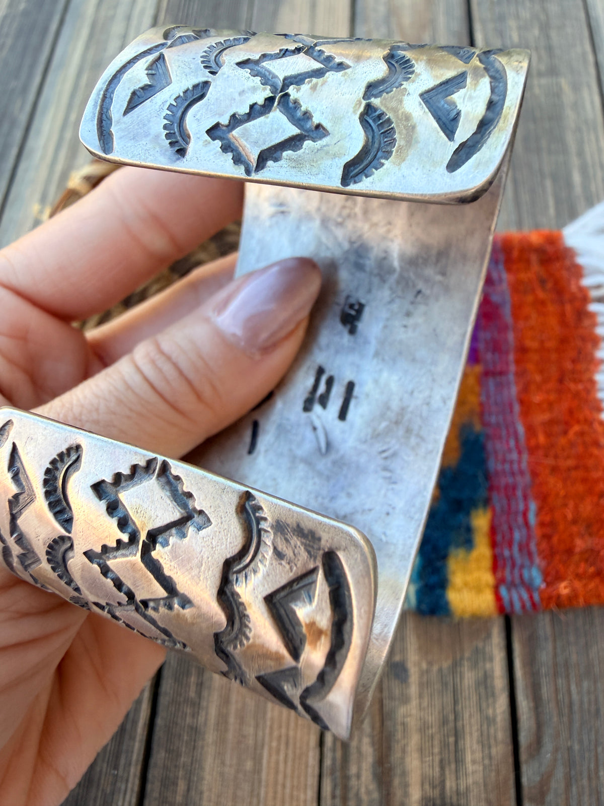 Handcrafted Wild Horse & Sterling Silver Cuff Bracelet by Chimney Butte