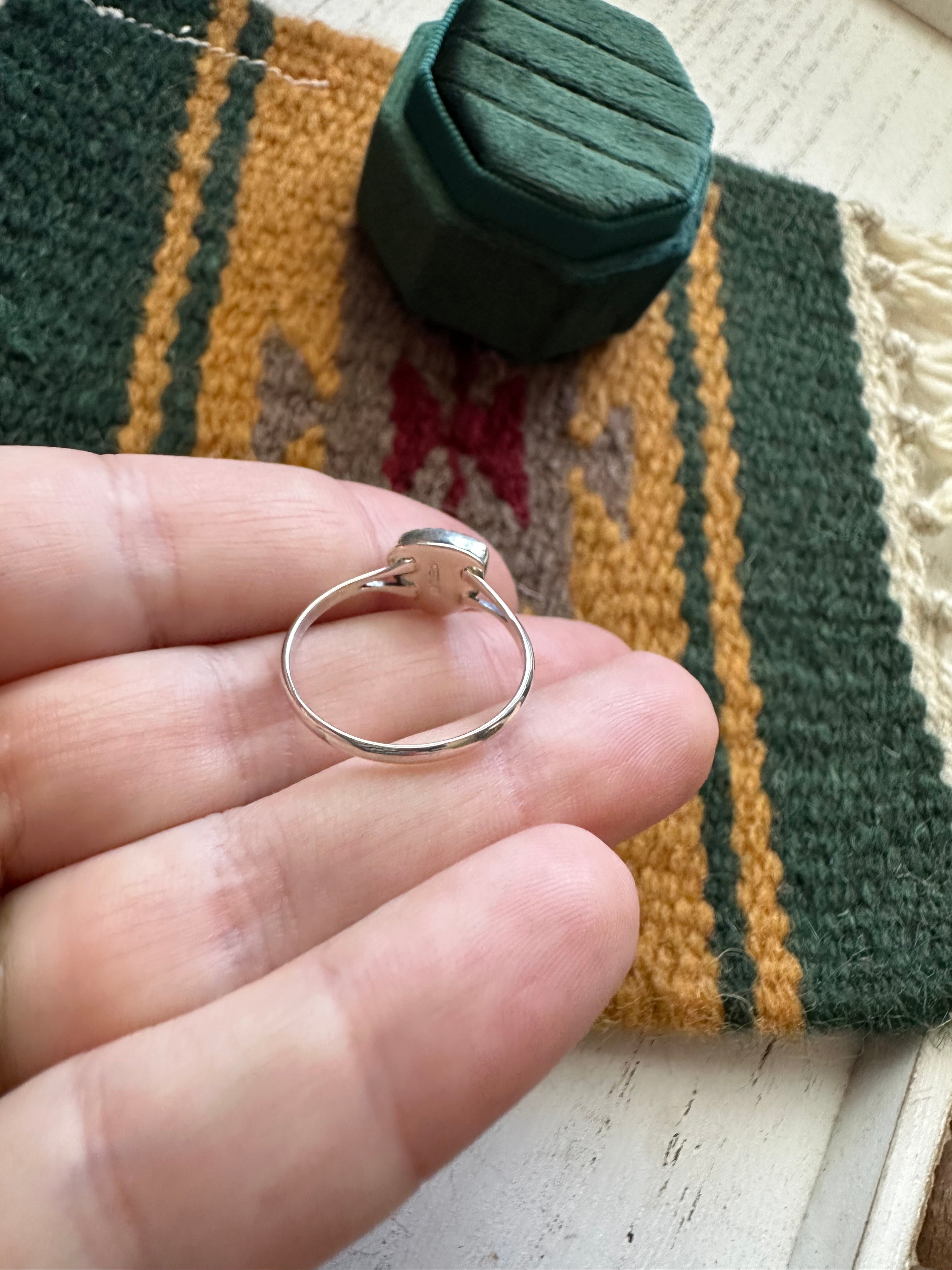 Navajo Sterling Silver & Blue Fire Opal Ring