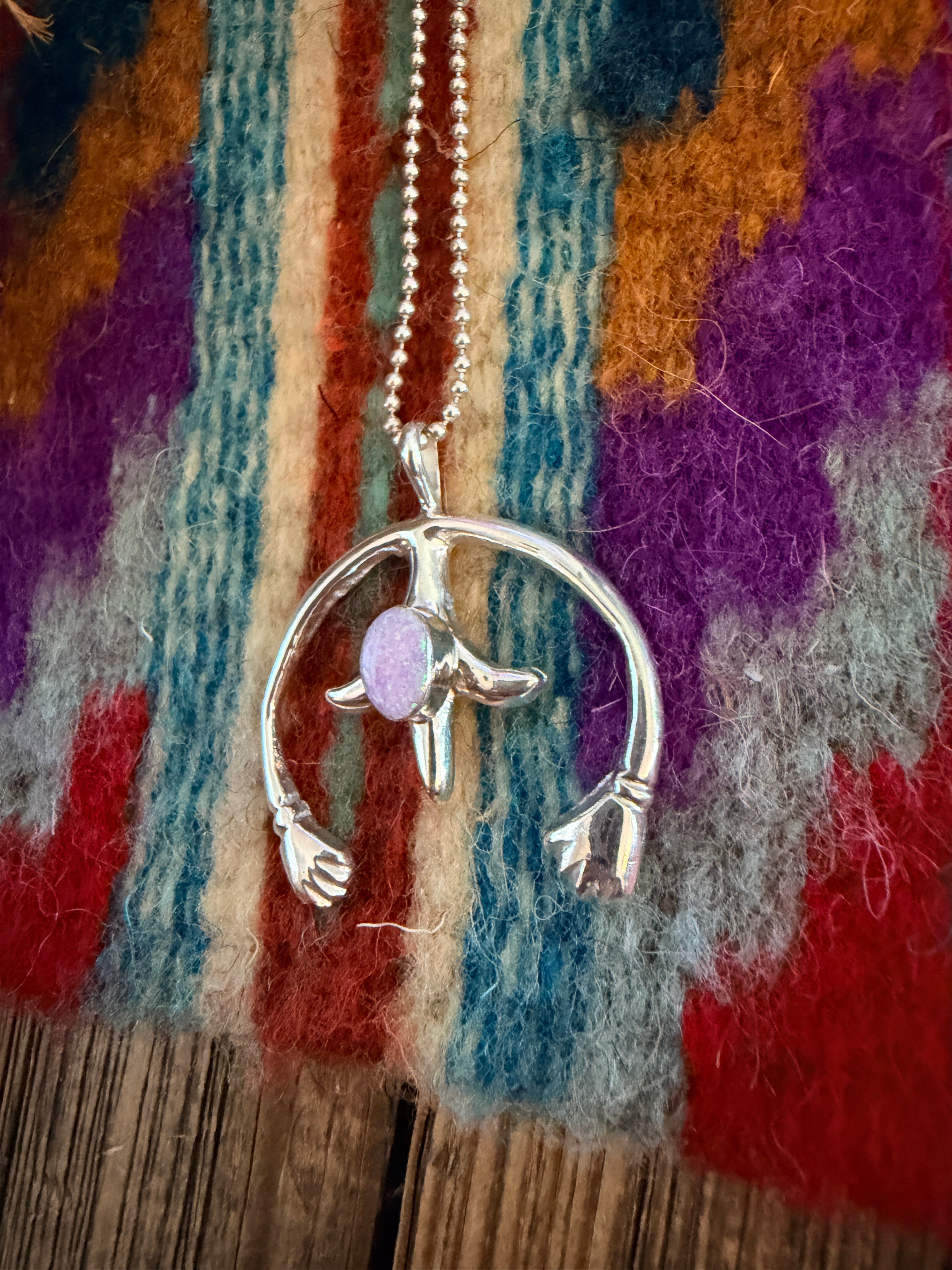 Handcrafted Sterling Silver & Opal Naja Pendant by Joseph Martinez