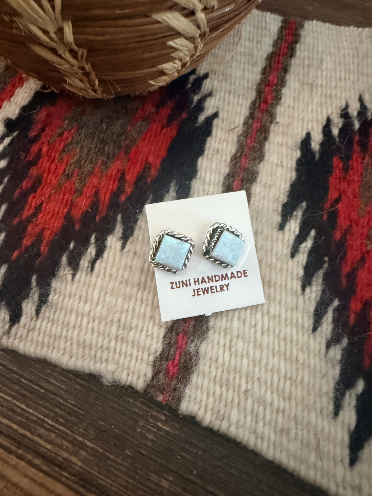 Handcrafted Opal & Sterling Silver Stud Earrings