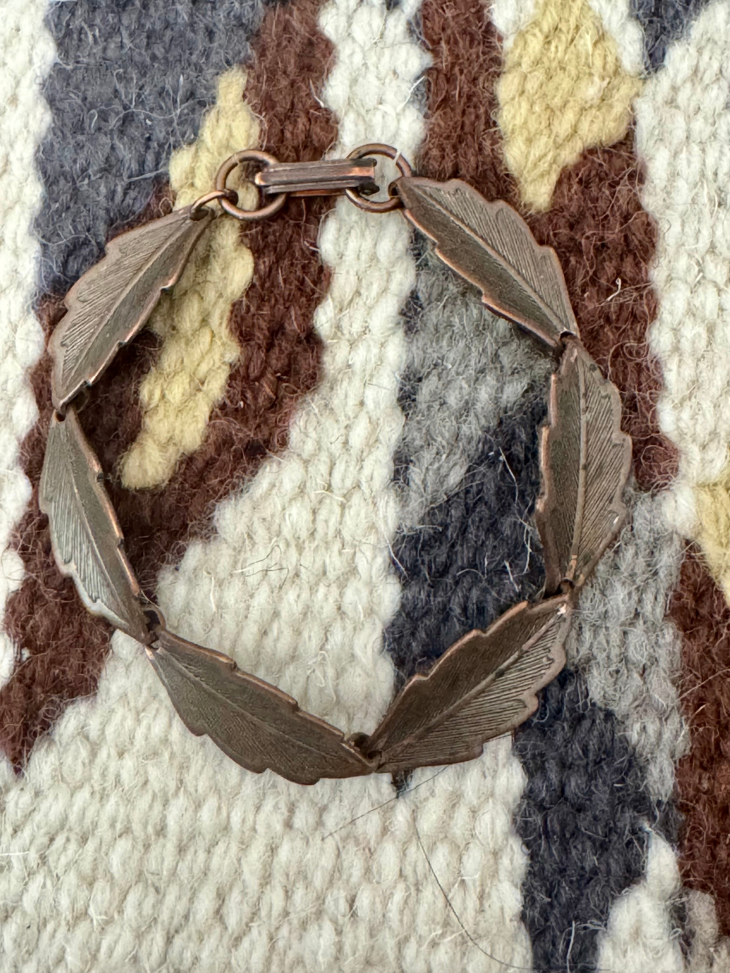 Vintage Handmade Copper Link Bracelet