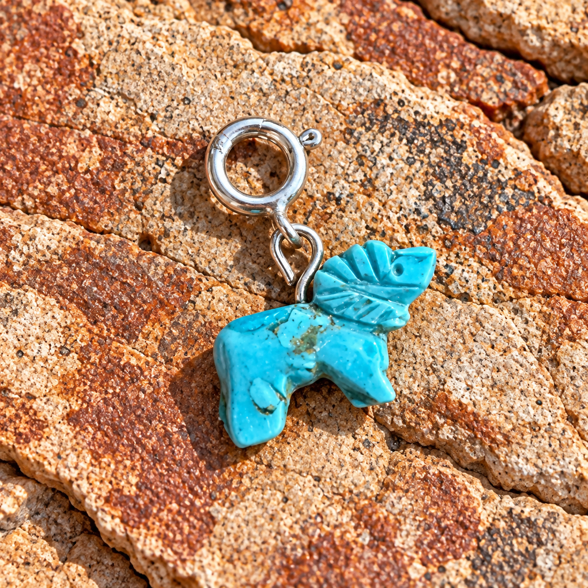 Handcrafted Turquoise Ram/ Sheep Charm
