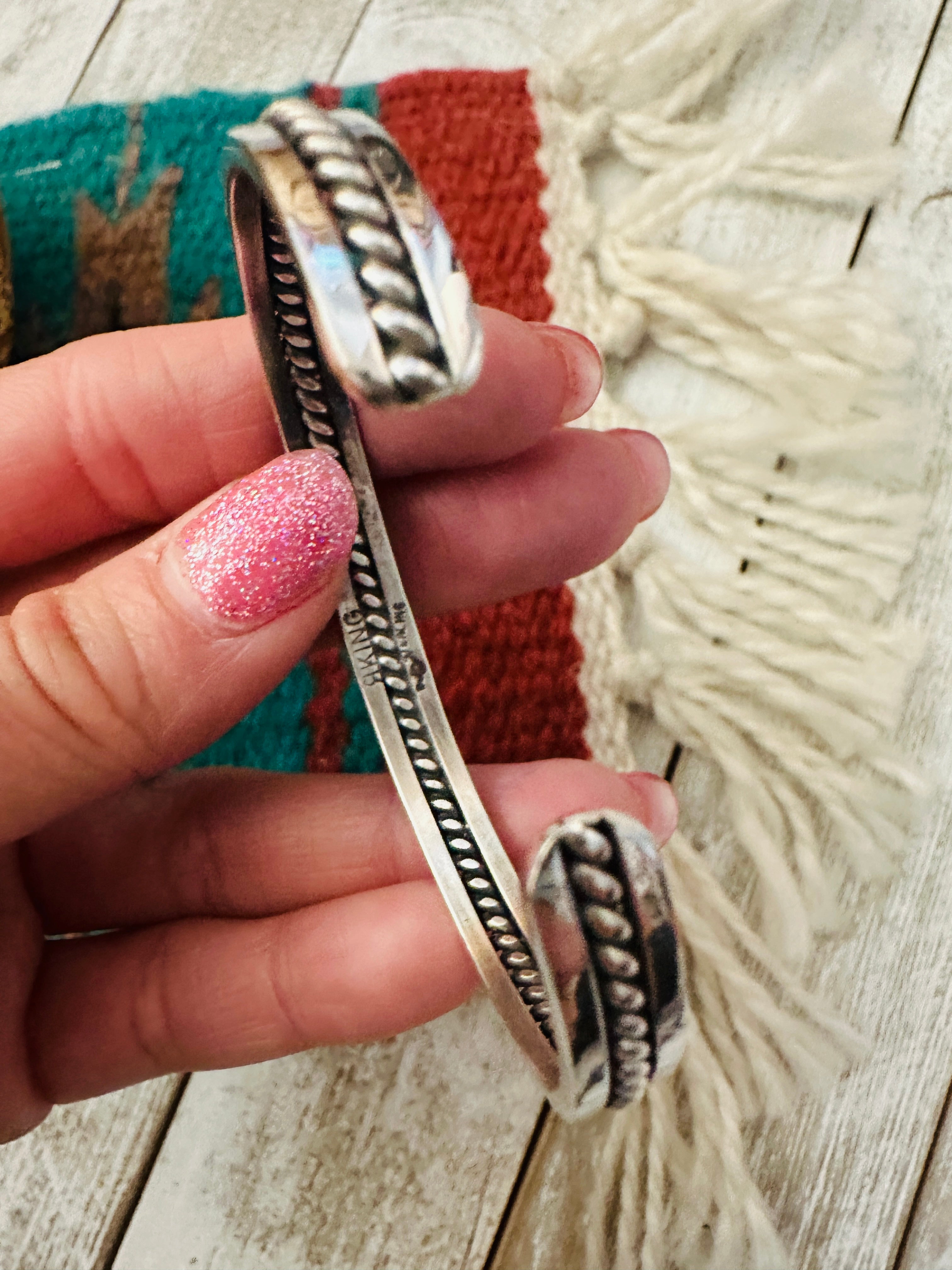 Navajo Turquoise & Sterling Silver Cuff Bracelet