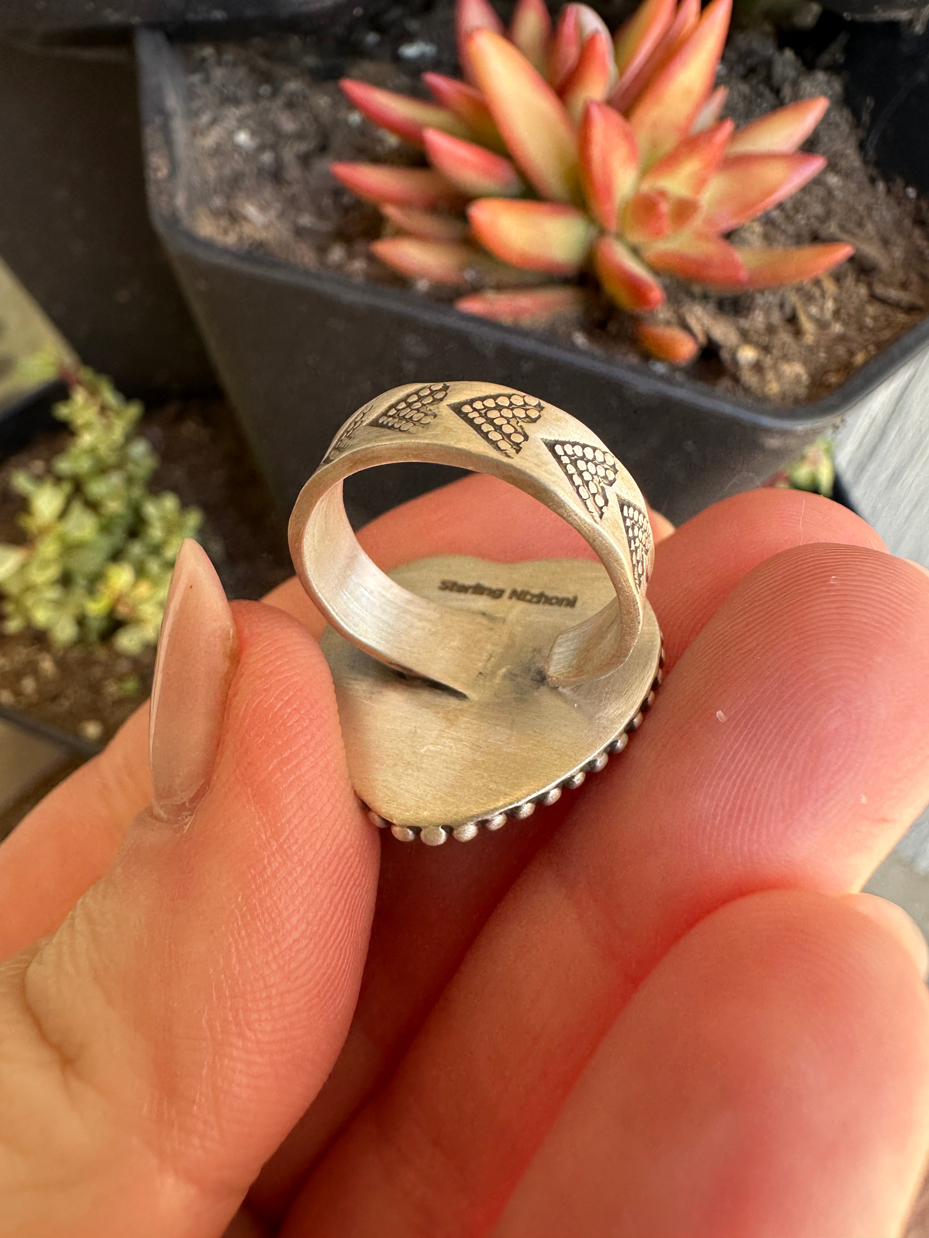 Beautiful Handmade Dahlia Rose And Sterling Silver Adjustable Heart  Ring