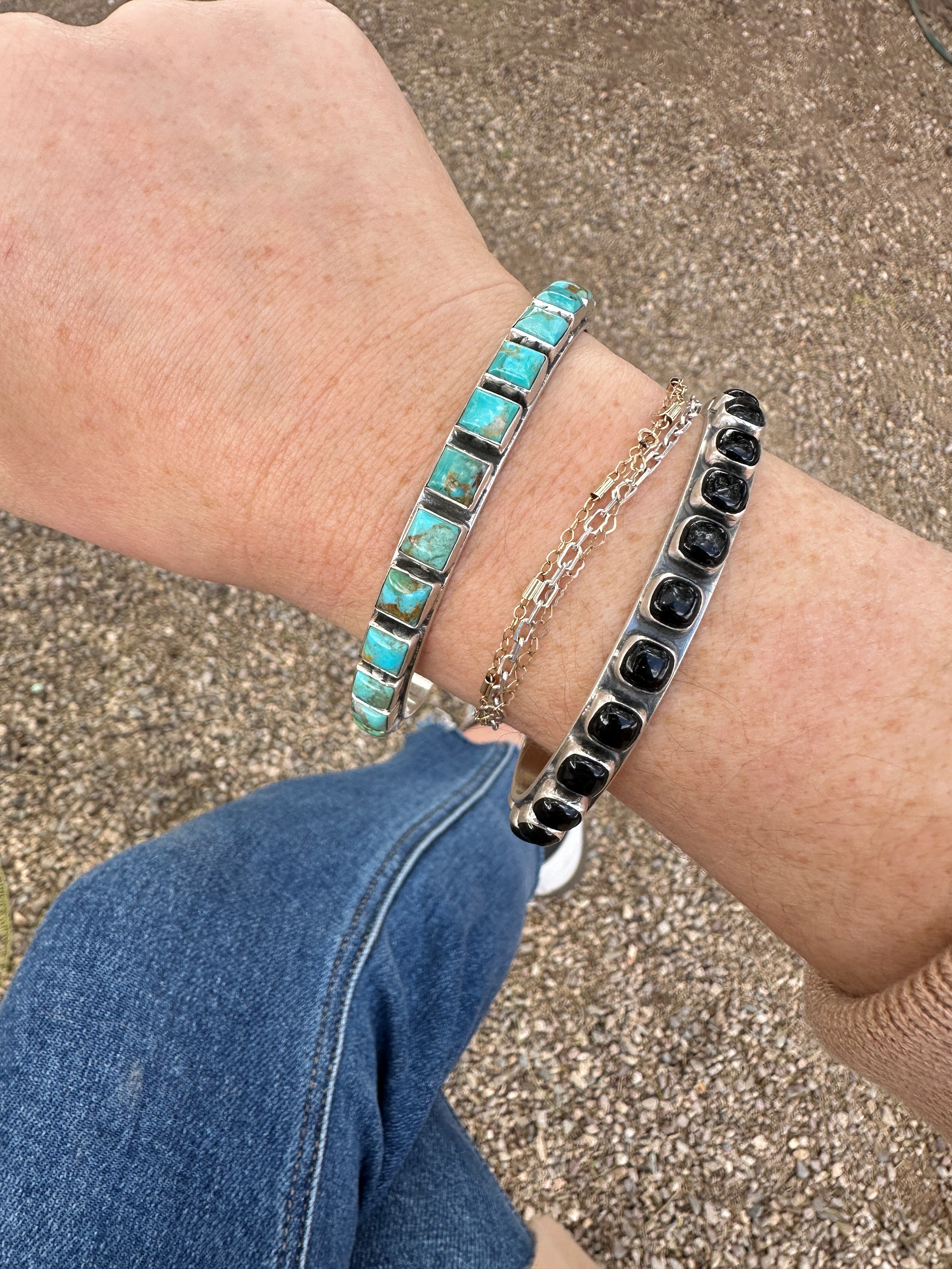 Handmade Turquoise & Sterling Silver Cuff Bracelet