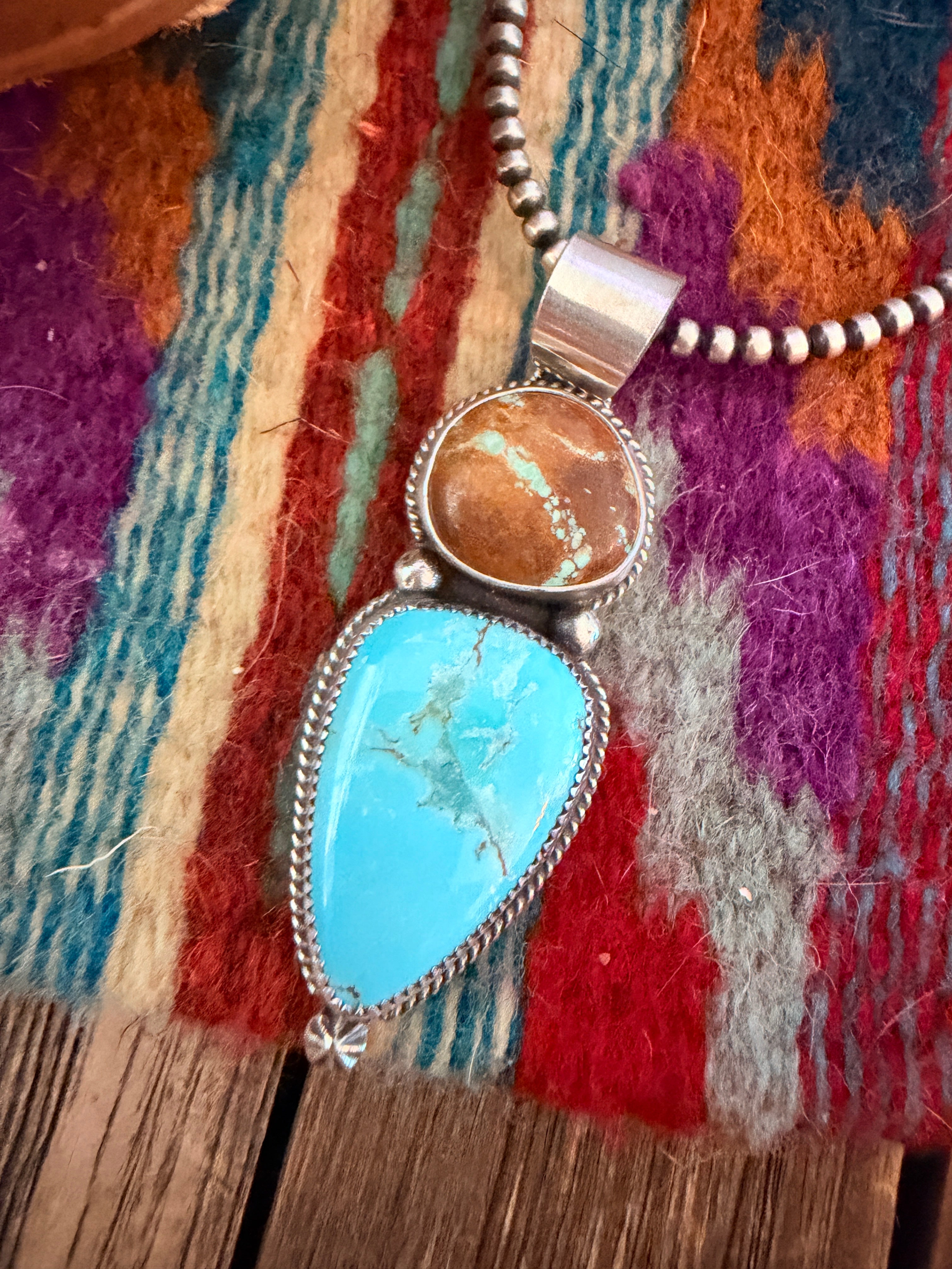 Handmade Sterling Silver and Turquoise Pendant