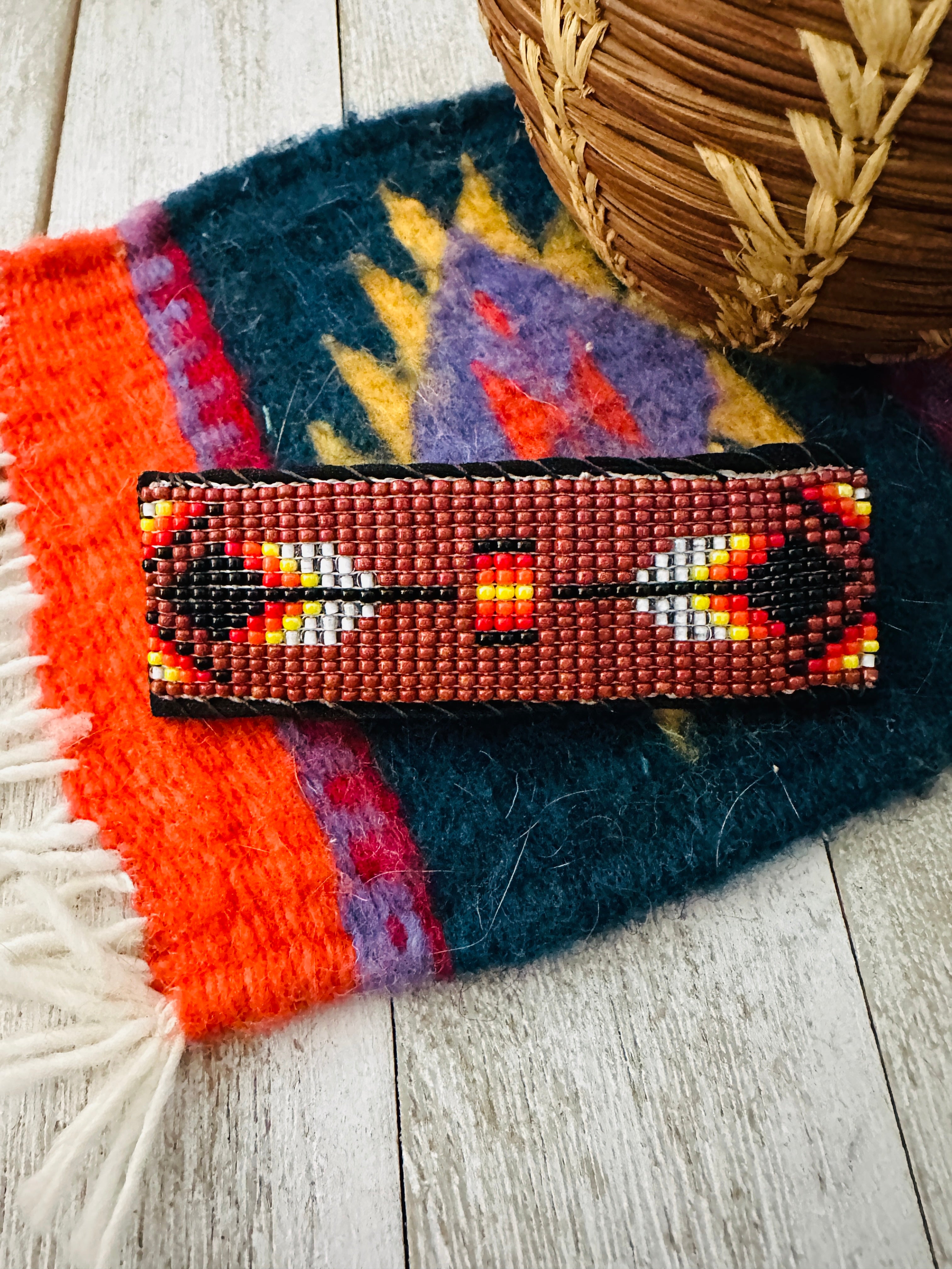 Navajo Handmade Beaded Barrette