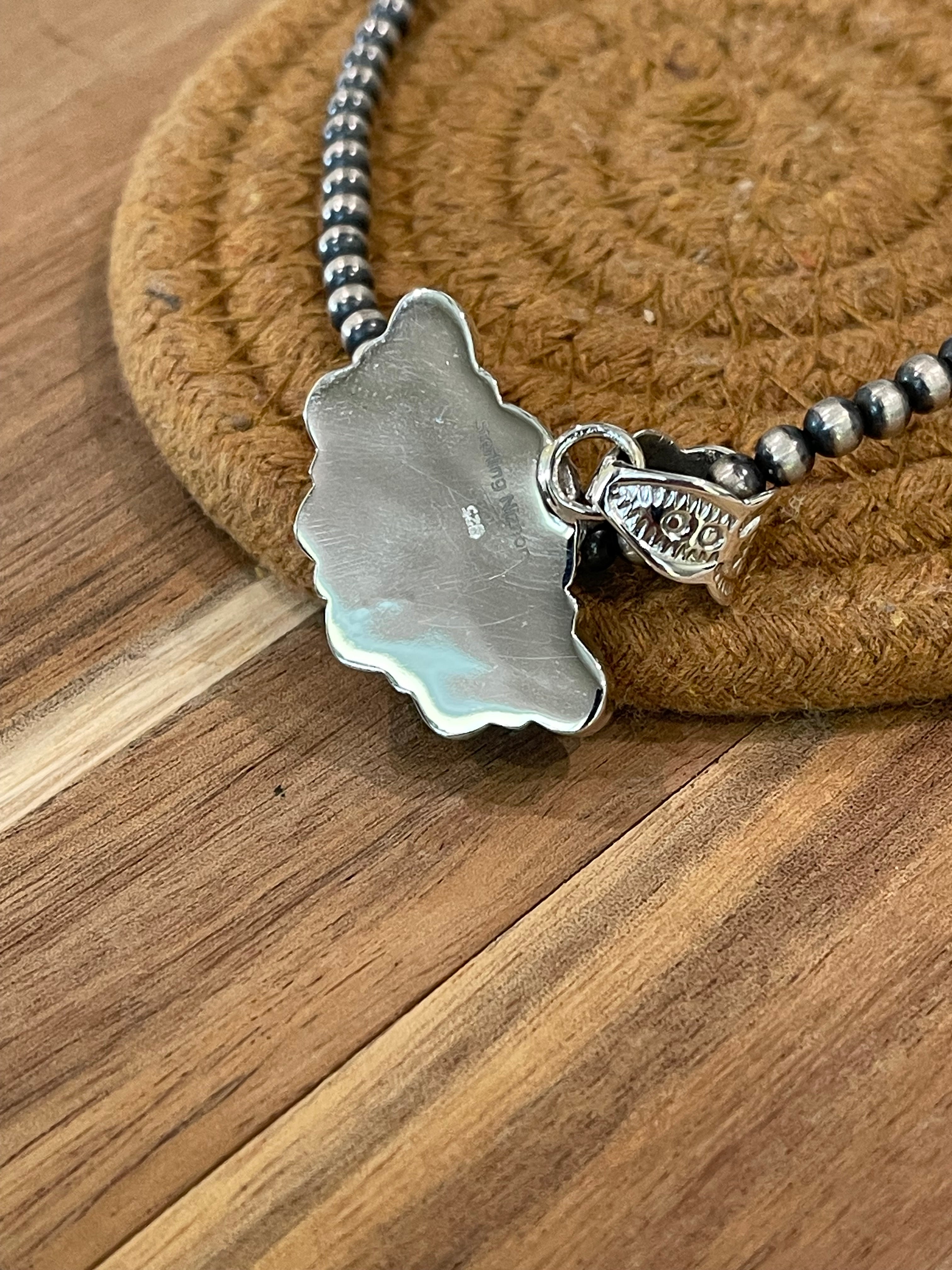 Handcrafted Sterling Silver, White Buffalo & Palomino Cluster Pendant