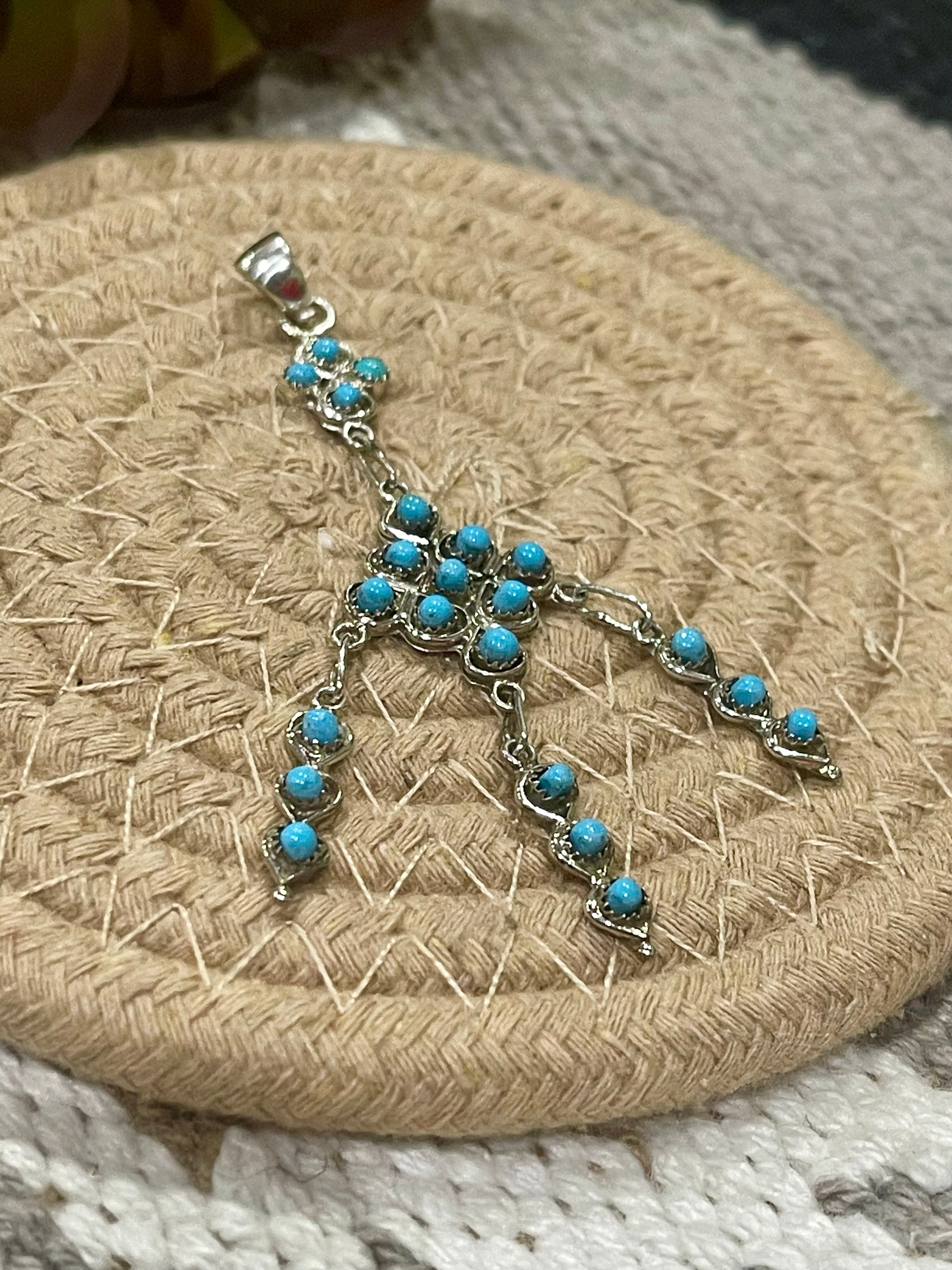 Navajo Turquoise & Sterling Silver Pendant