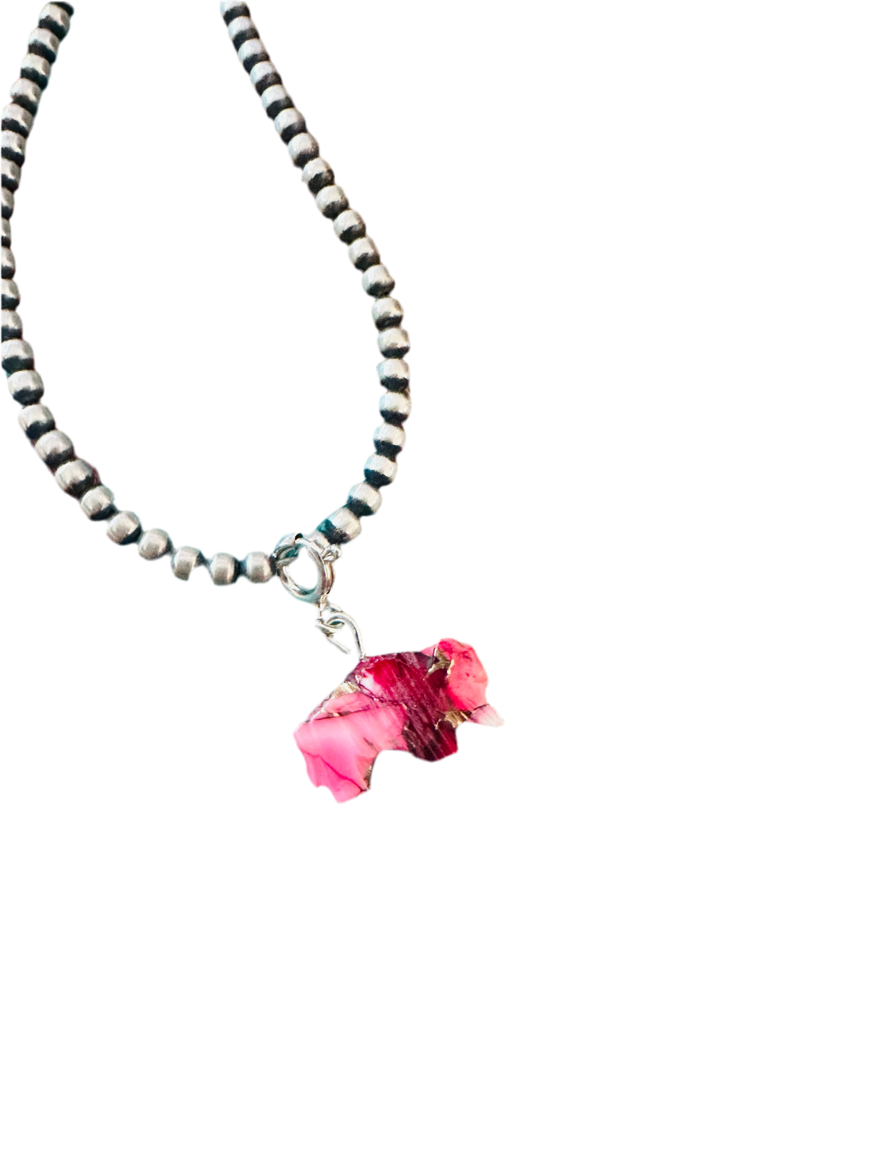 Handcrafted & Hand Carved Rose Dahlia Buffalo Charm